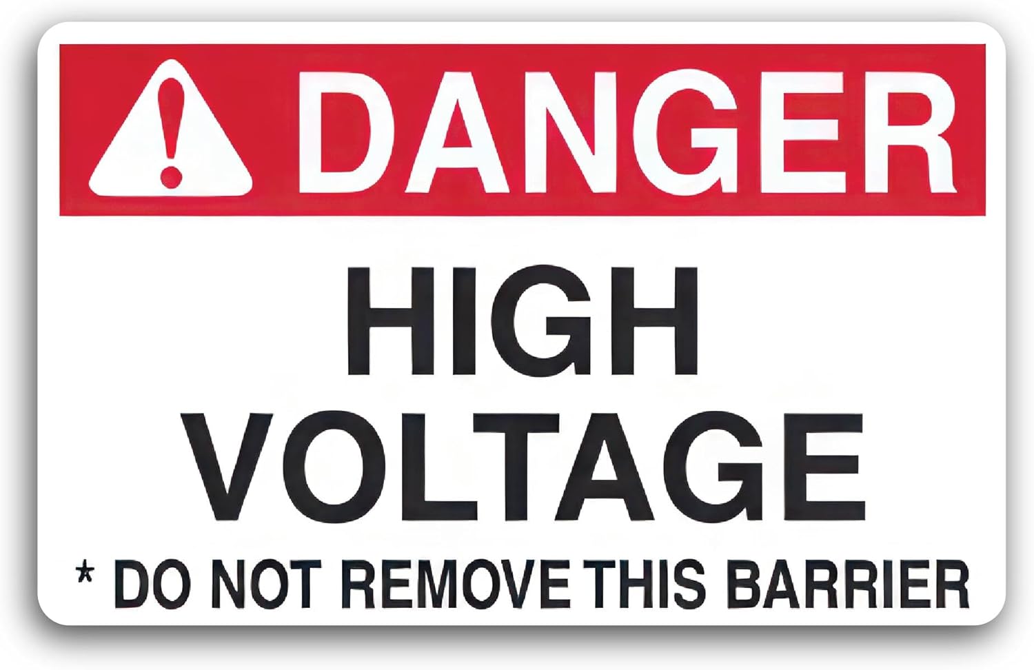 2 (Pieces) 3" and 5" Danger Symbol High Voltage Decal Sticker, Waterproof Vinyl Decals for Many Purpose Like Cars, Trucks, Laptops, Phones, Windows and More