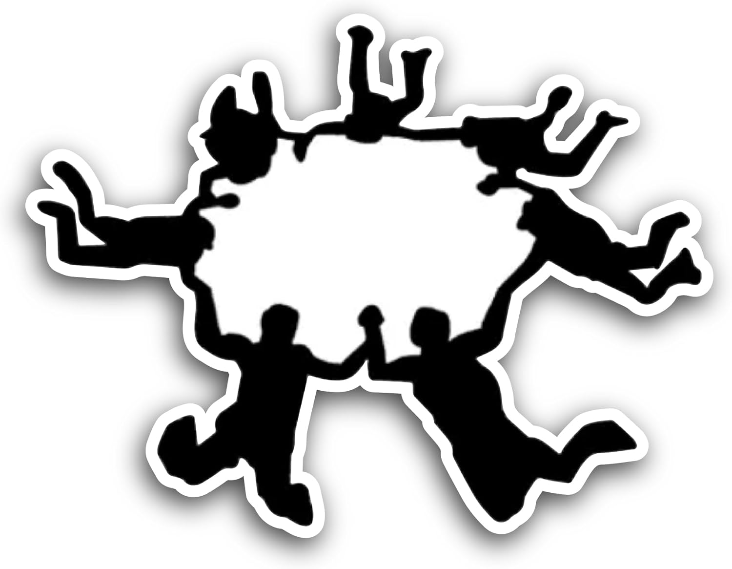 2 (Pieces) 3" and 5" Skydiving' Men's Sticker, Waterproof Vinyl Decals for Many Purpose Like Cars, Trucks, Laptops, Phones, Windows and More
