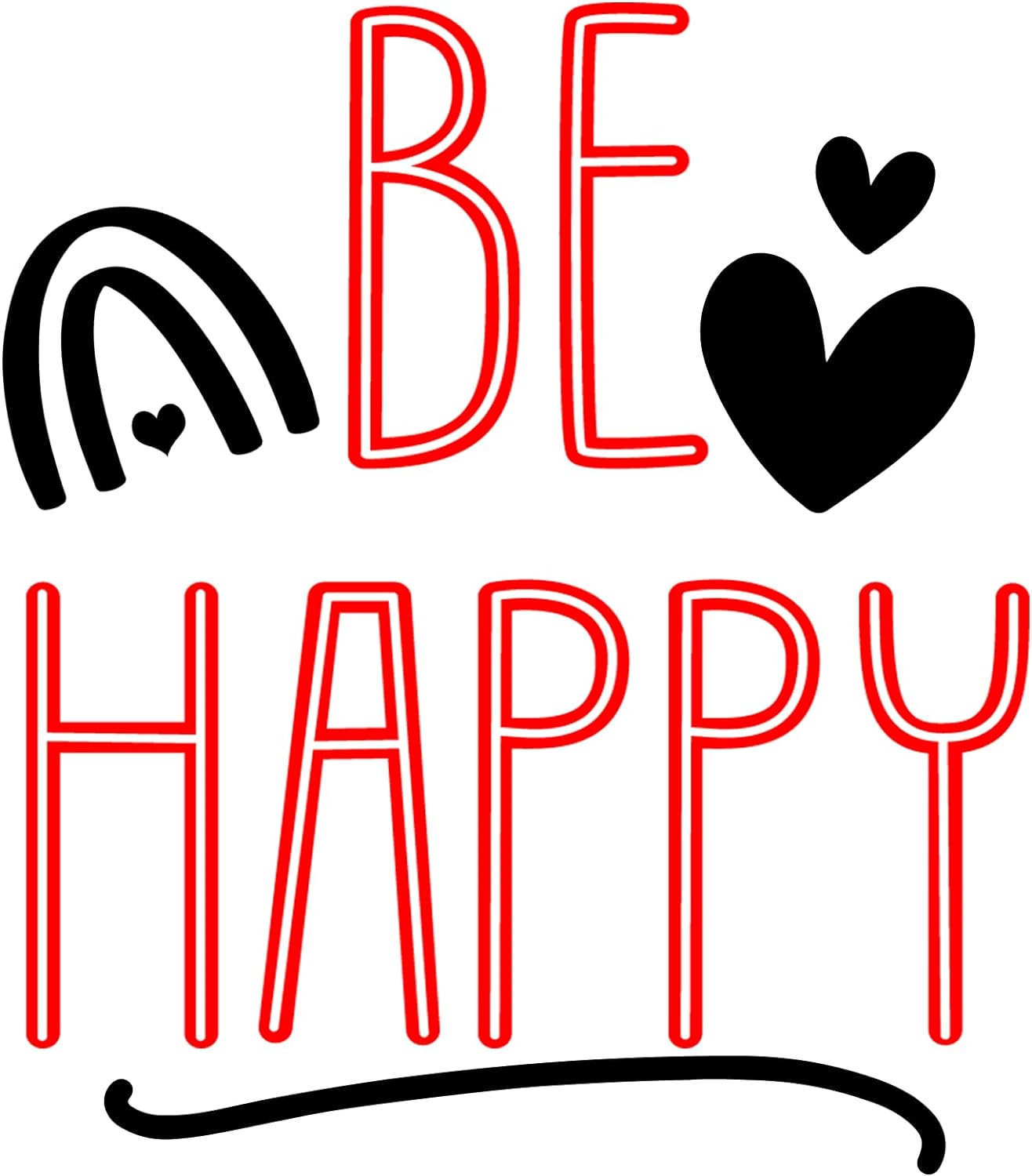 Inspirational Quote Be Happy Motivational Sticker Vinyl Decal Motivation Stickers- 5" Vinyl Sticker Waterproof