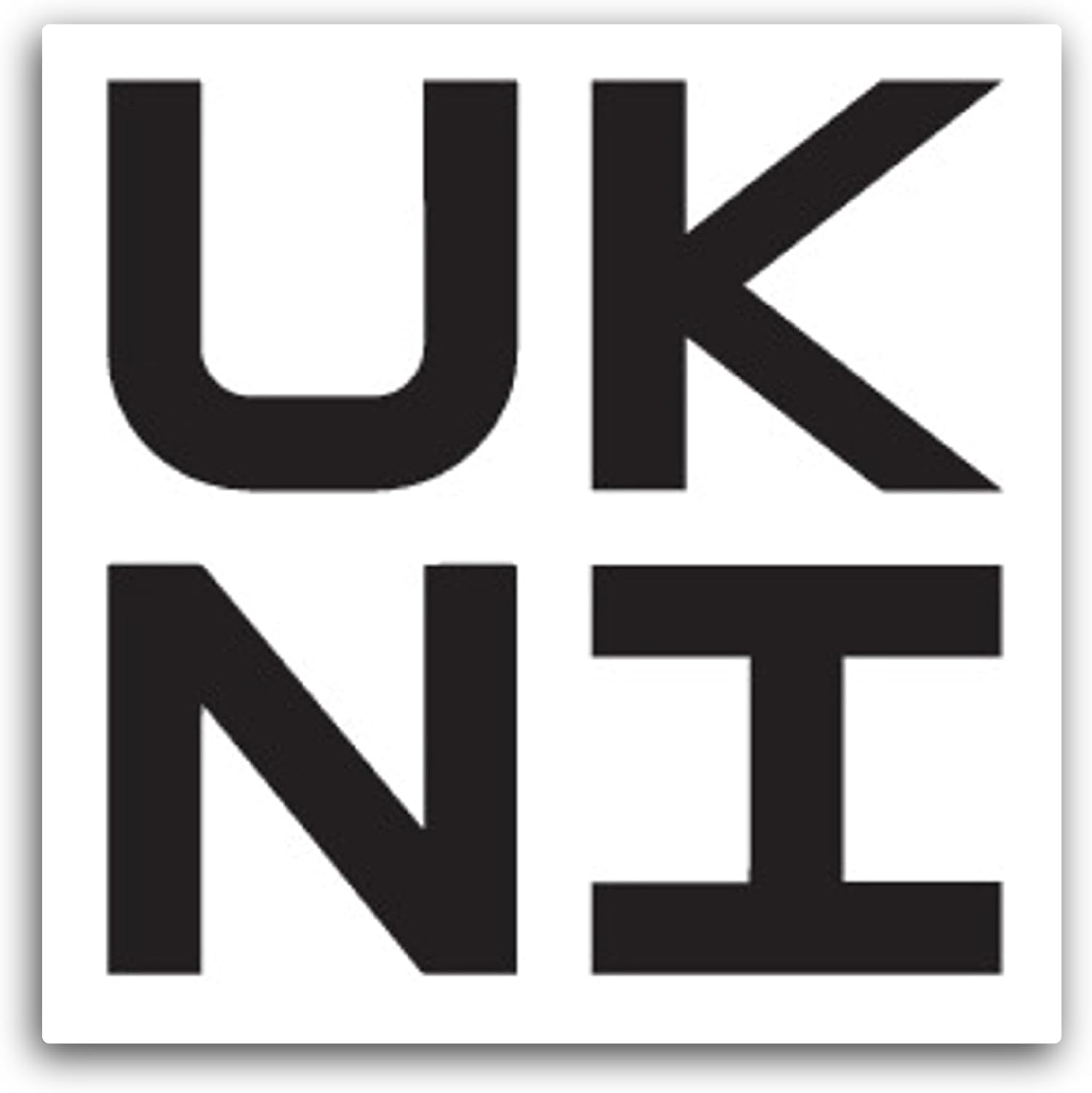 2 (Pieces) 3" and 5" UKNI Sticker, Waterproof Vinyl Decals for Many Purpose Like Cars, Trucks, Laptops, Phones, Windows and More