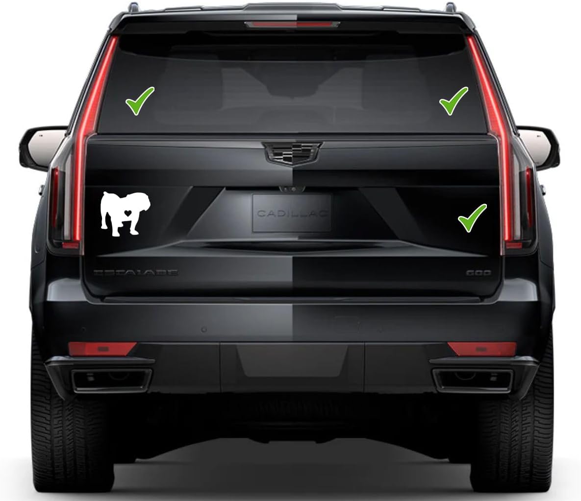 Bulldog Window Vinyl Decal Sticker 6" (White), Waterproof Vinyl Decals for Many Purpose Like Cars, Trucks, Laptops, Phones, Windows and More