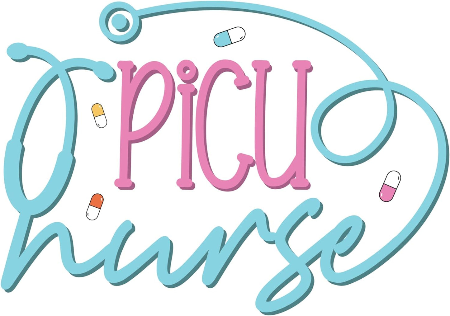 Inspirational Quote "PICU Nurse" Motivational Sticker Vinyl Decal Motivation Stickers- 5" Vinyl Sticker Waterproof