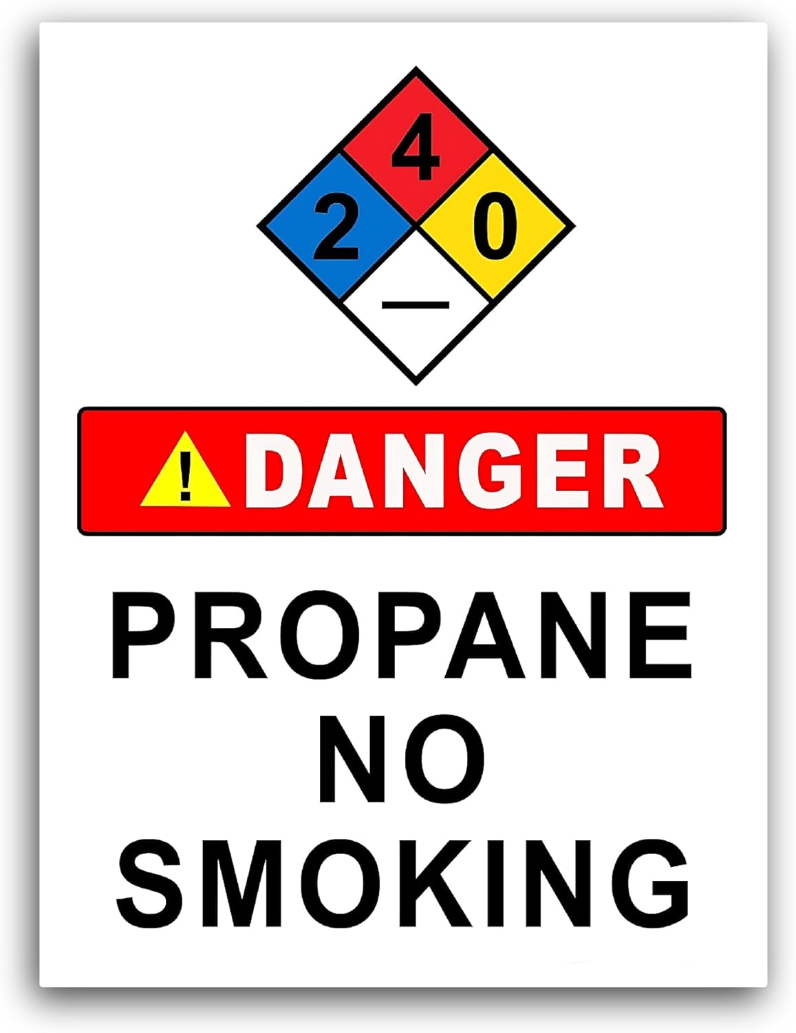 2 (Pieces) 3" and 5" Danger Propane No Smoking Sticker, Waterproof Vinyl Decals for Many Purpose Like Cars, Trucks, Laptops, Phones, Windows and More