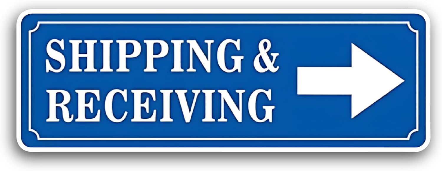 2 (Pieces) 3" and 5" Shipping & Receiving Sticker, Waterproof Vinyl Decals for Many Purpose Like Cars, Trucks, Laptops, Phones, Windows and More