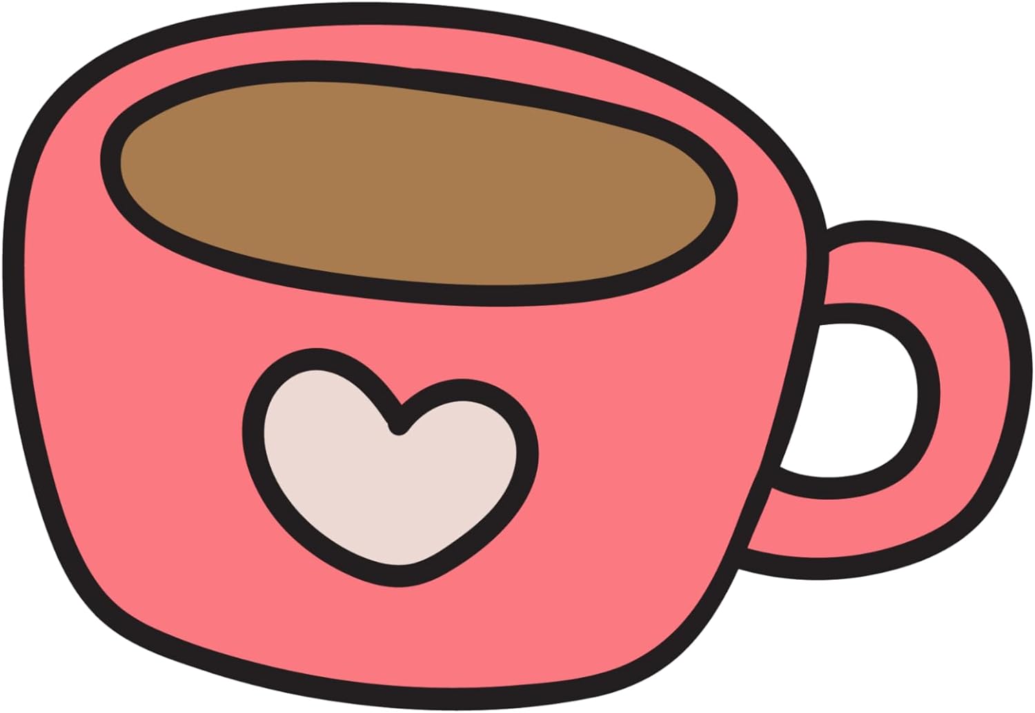 Inspirational Quote Pink Heart Cup of Chocolate Coffee Motivational Sticker Vinyl Decal Motivation Stickers- 5" Vinyl Sticker Waterproof