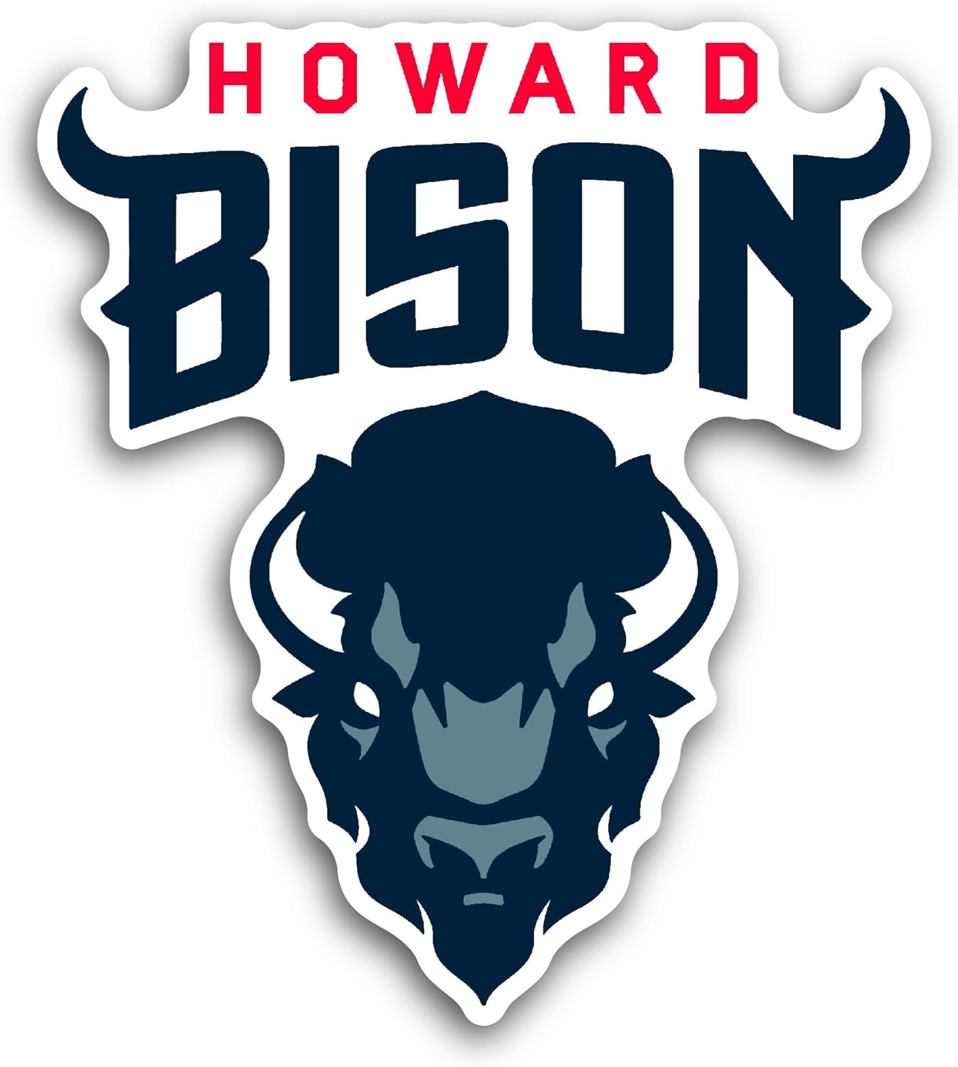 2 (Pieces) 3" and 5" H0ward Bison Sticker, Waterproof Vinyl Decals for Many Purpose Like Cars, Trucks, Laptops, Phones, Windows and More