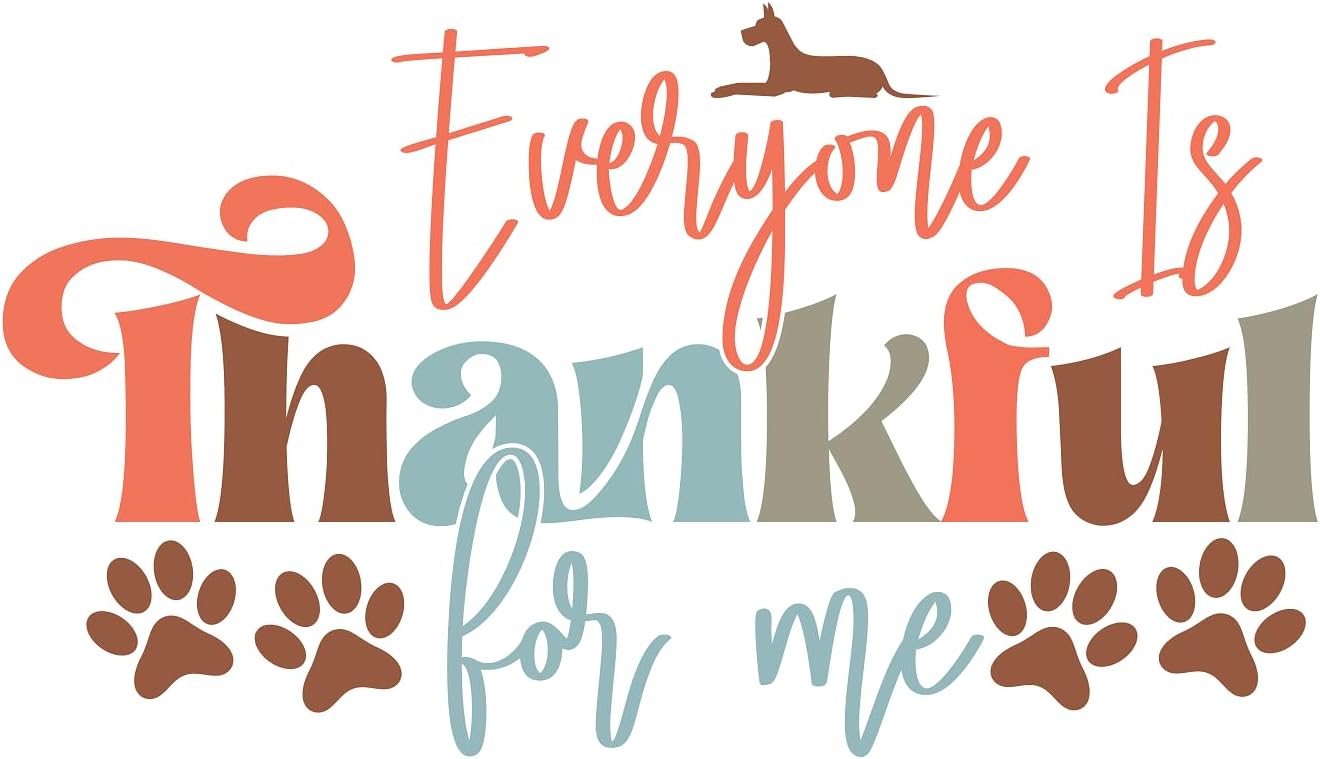Inspirational Quote "Everyone is Thankful for Me-" Motivational Sticker Vinyl Decal Motivation Stickers- 5" Vinyl Sticker Waterproof