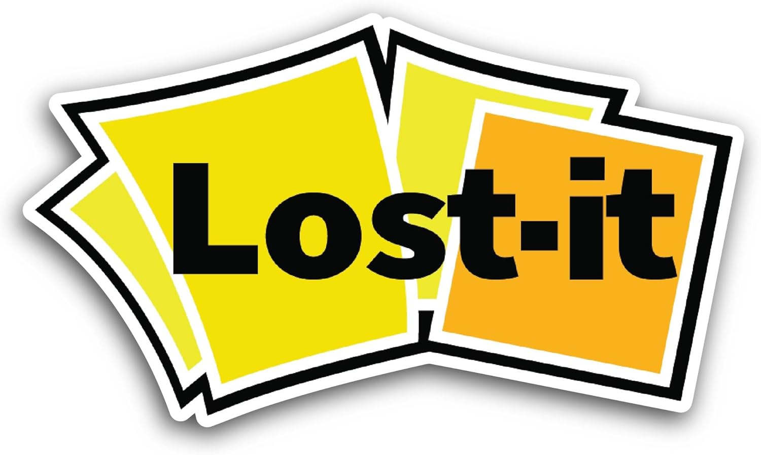 2 (Pieces) 3" and 5" Lost It Sticker, Waterproof Vinyl Decals for Many Purpose Like Cars, Trucks, Laptops, Phones, Windows and More