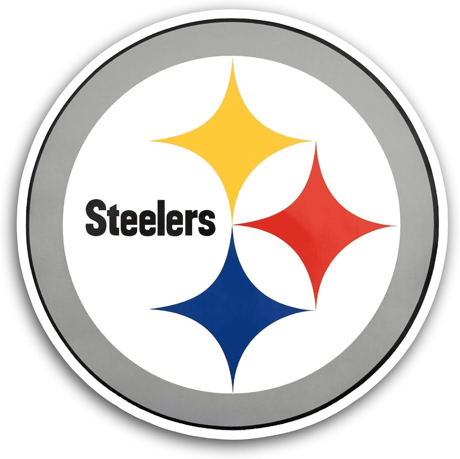 2 (Pieces) 3" and 5" Pittsburgh St33lers Logo Decal Sticker, Waterproof Vinyl Decals for Many Purpose Like Cars, Trucks, Laptops, Phones, Windows and More