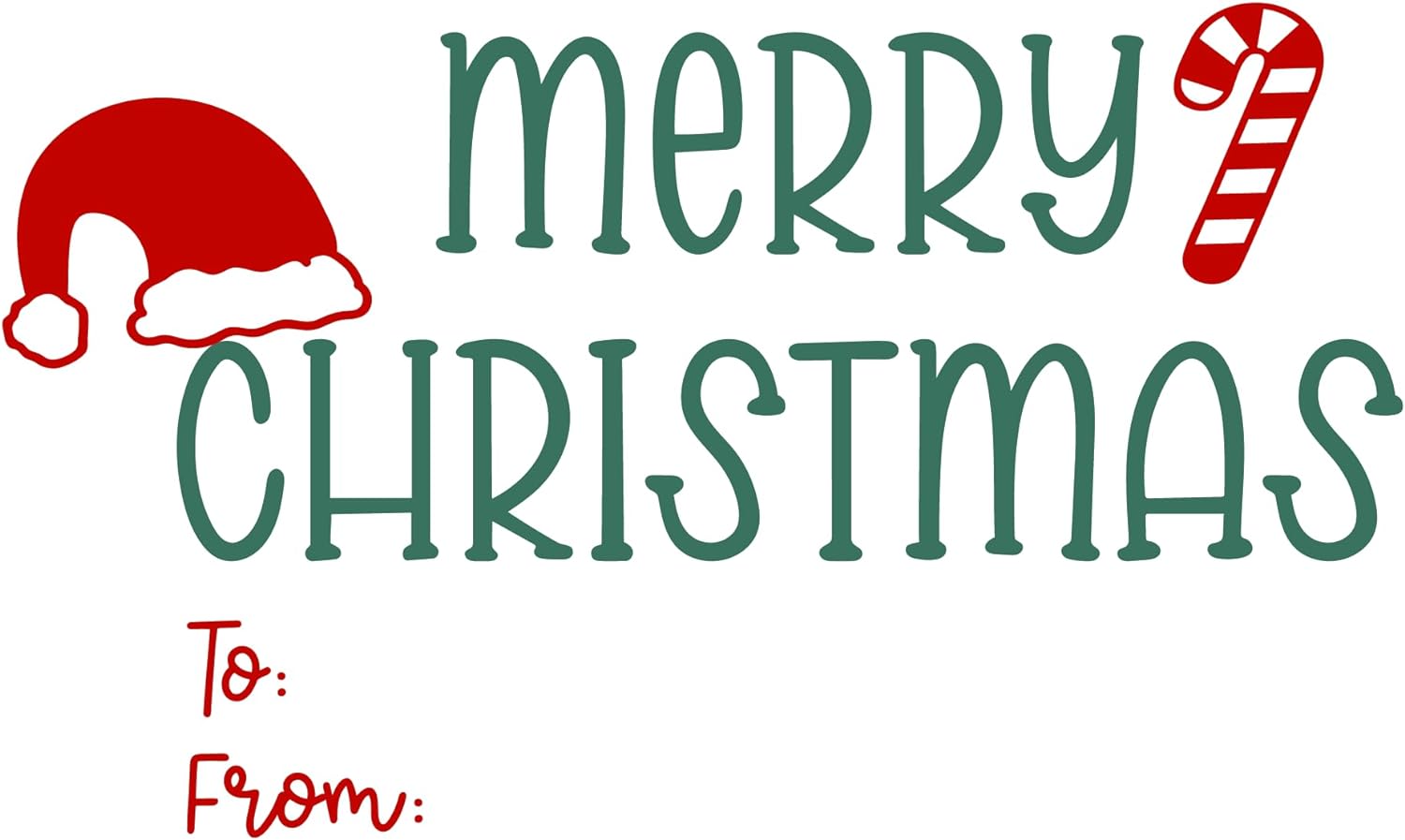 Inspirational Quote Merry Christmas with Red Cap Motivational Sticker Vinyl Decal Motivation Stickers- 5" Vinyl Sticker Waterproof