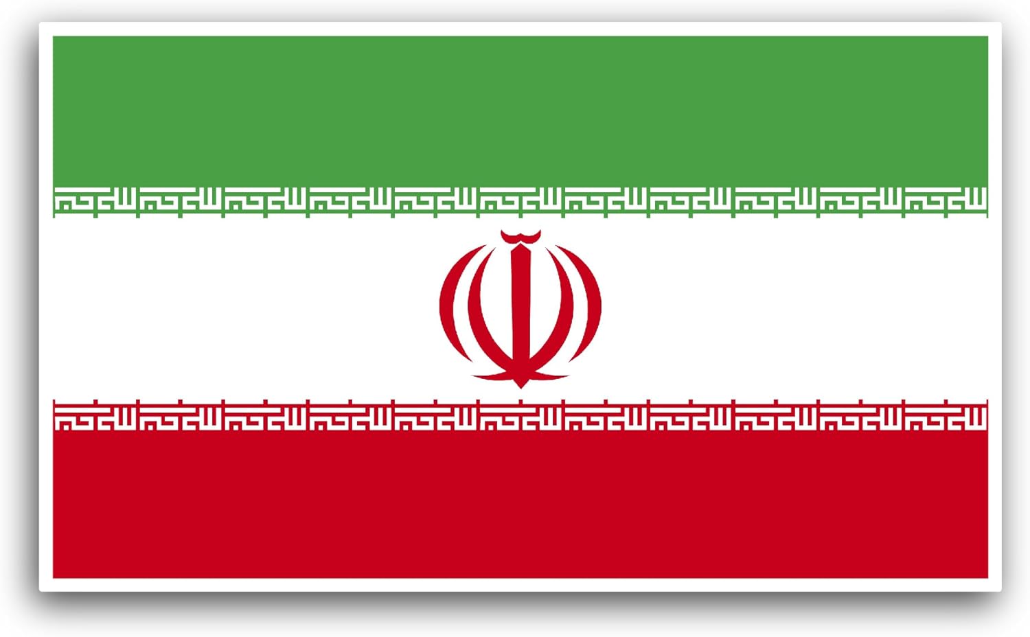 2 (Pieces) 3" and 5" Iran Flag Sticker, Waterproof Vinyl Decals for Many Purpose Like Cars, Trucks, Laptops, Phones, Windows and More