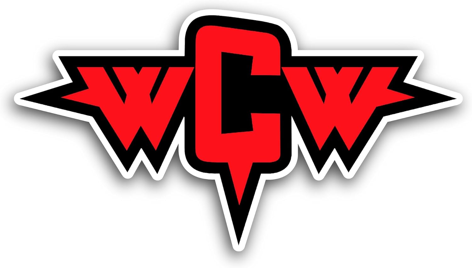 2 (Pieces) 3" and 5" Logo WCW Sticker, Waterproof Vinyl Decals for Many Purpose Like Cars, Trucks, Laptops, Phones, Windows and More