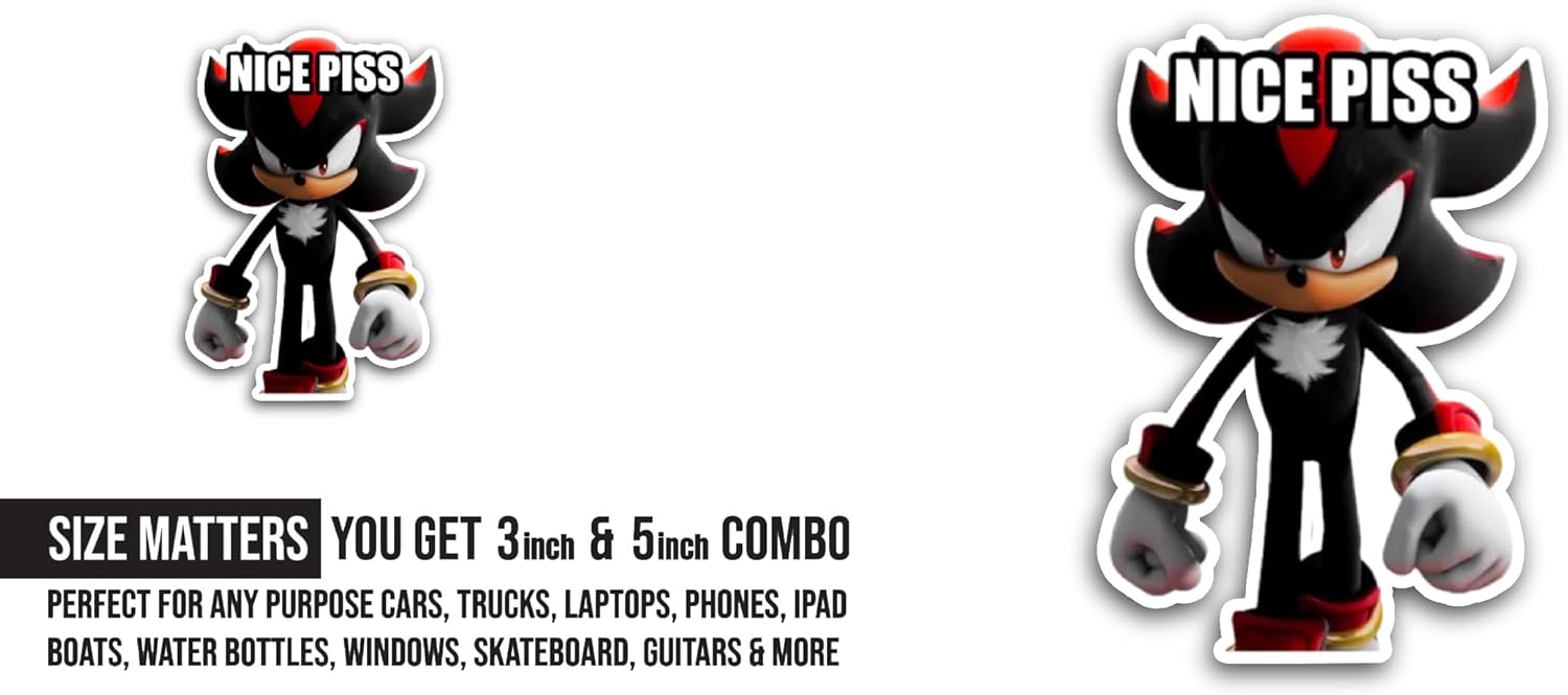 2 (Pieces) 3" and 5" Nice Sticker, Waterproof Vinyl Decals for Many Purpose Like Cars, Trucks, Laptops, Phones, Windows and More
