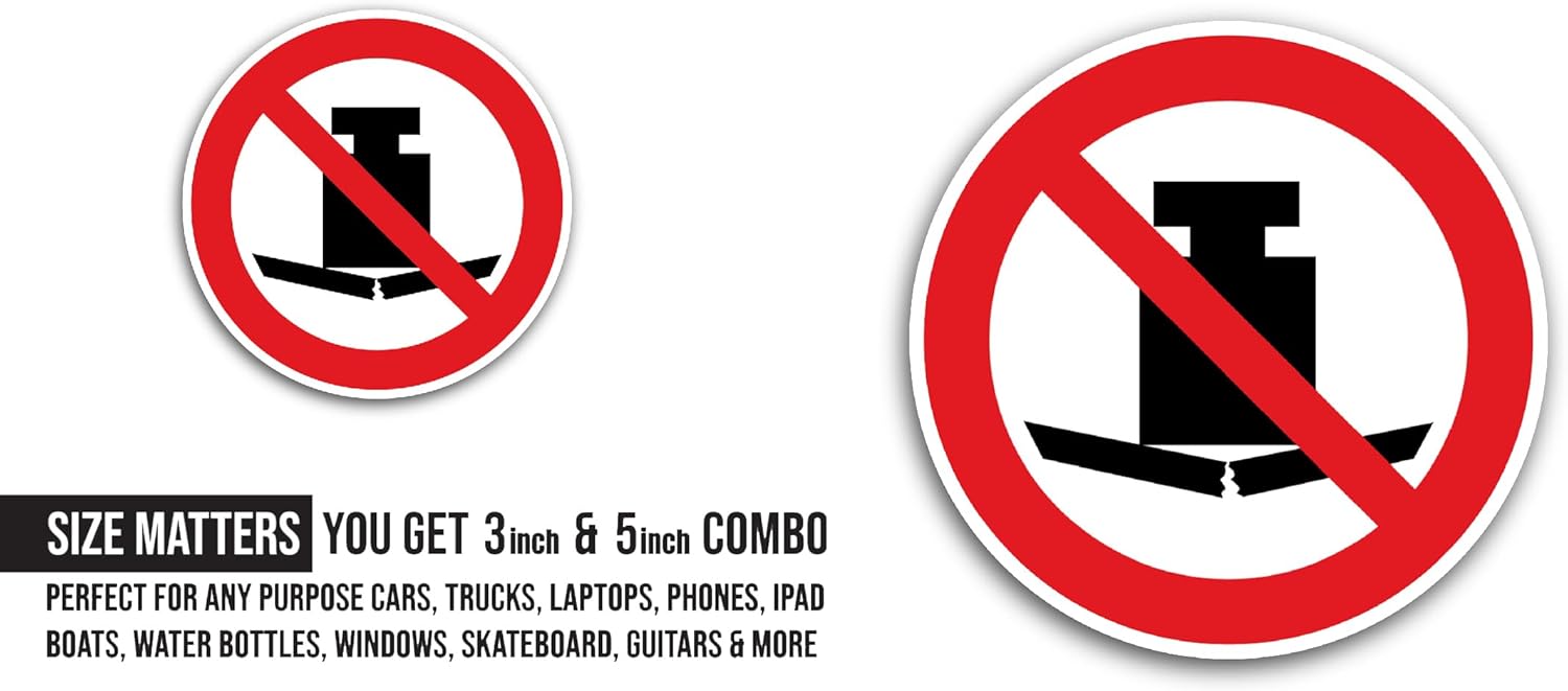 2 (Pieces) 3" and 5" No Heavy Load Sticker, Waterproof Vinyl Decals for Many Purpose Like Cars, Trucks, Laptops, Phones, Windows and More