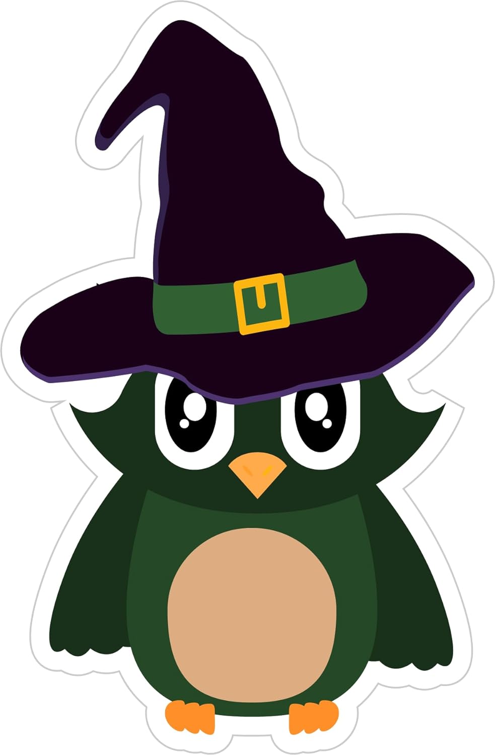 Inspirational Quote Halloween Penguin with Witch Hat Motivational Sticker Vinyl Decal Motivation Stickers- 5" Vinyl Sticker Waterproof