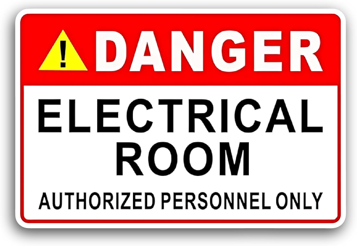 2 (Pieces) 3" and 5" Electrical Room Sticker, Waterproof Vinyl Decals for Many Purpose Like Cars, Trucks, Laptops, Phones, Windows and More