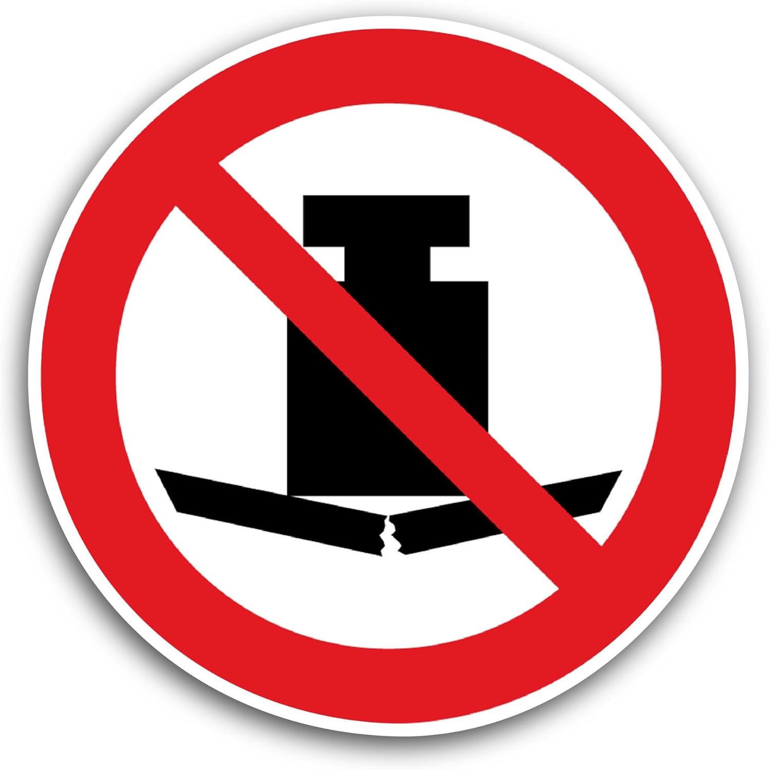 2 (Pieces) 3" and 5" No Heavy Load Sign Sticker, Waterproof Vinyl Decals for Many Purpose Like Cars, Trucks, Laptops, Phones, Windows and More