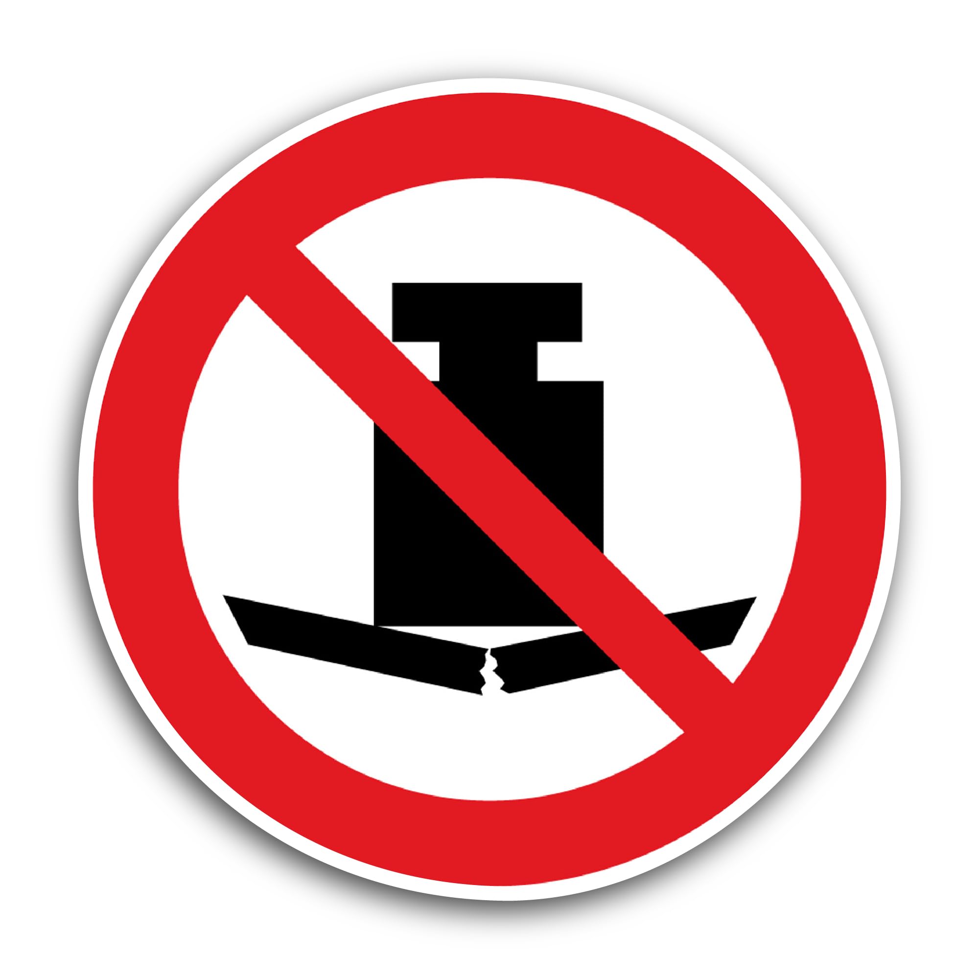 2 (Pieces) 3" and 5" No Heavy Load Sign Sticker, Waterproof Vinyl Decals for Many Purpose Like Cars,