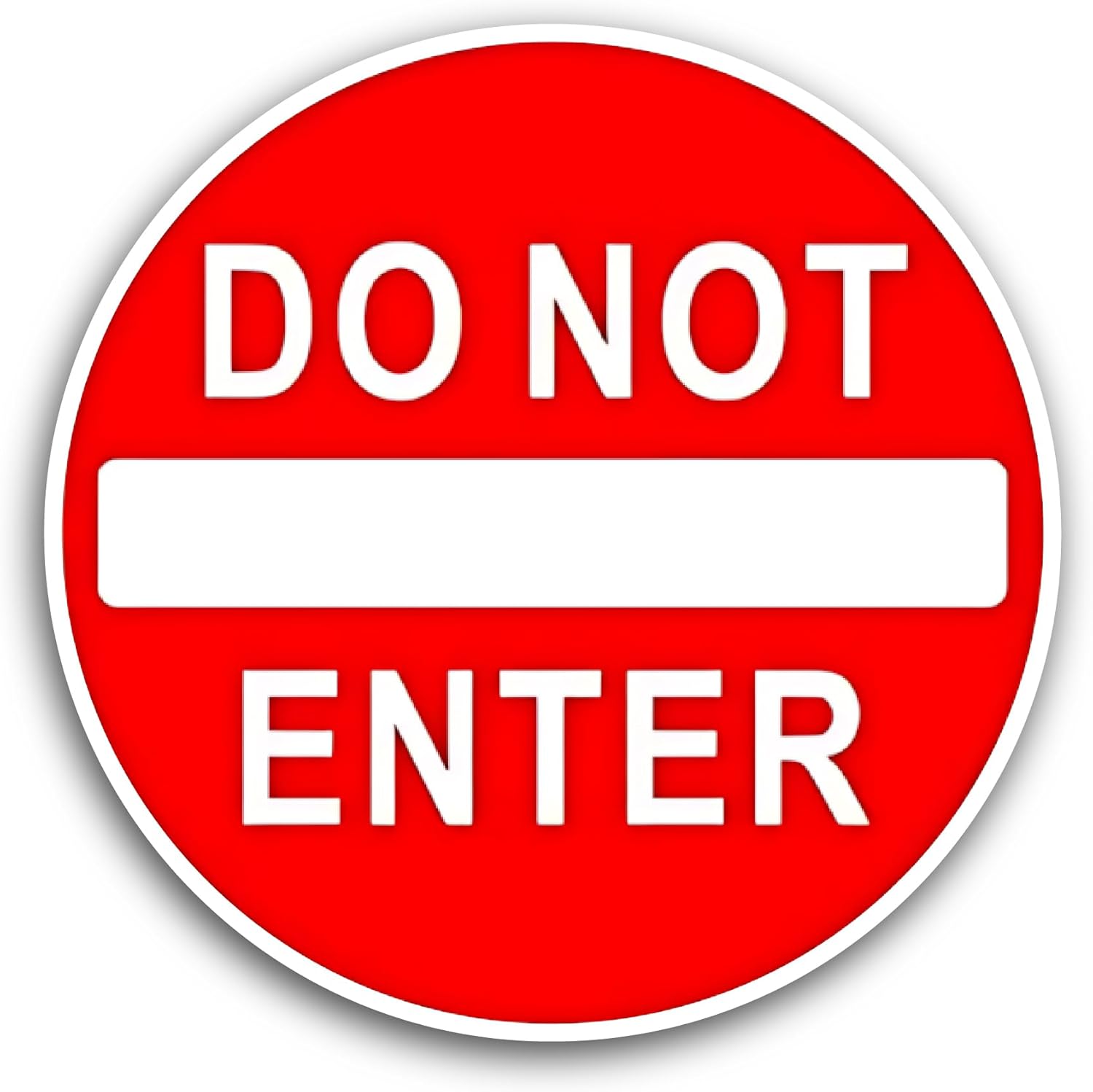 2 (Pieces) 3" and 5" Do Not Enter Sticker, Waterproof Vinyl Decals for Many Purpose Like Cars, Trucks, Laptops, Phones, Windows and More