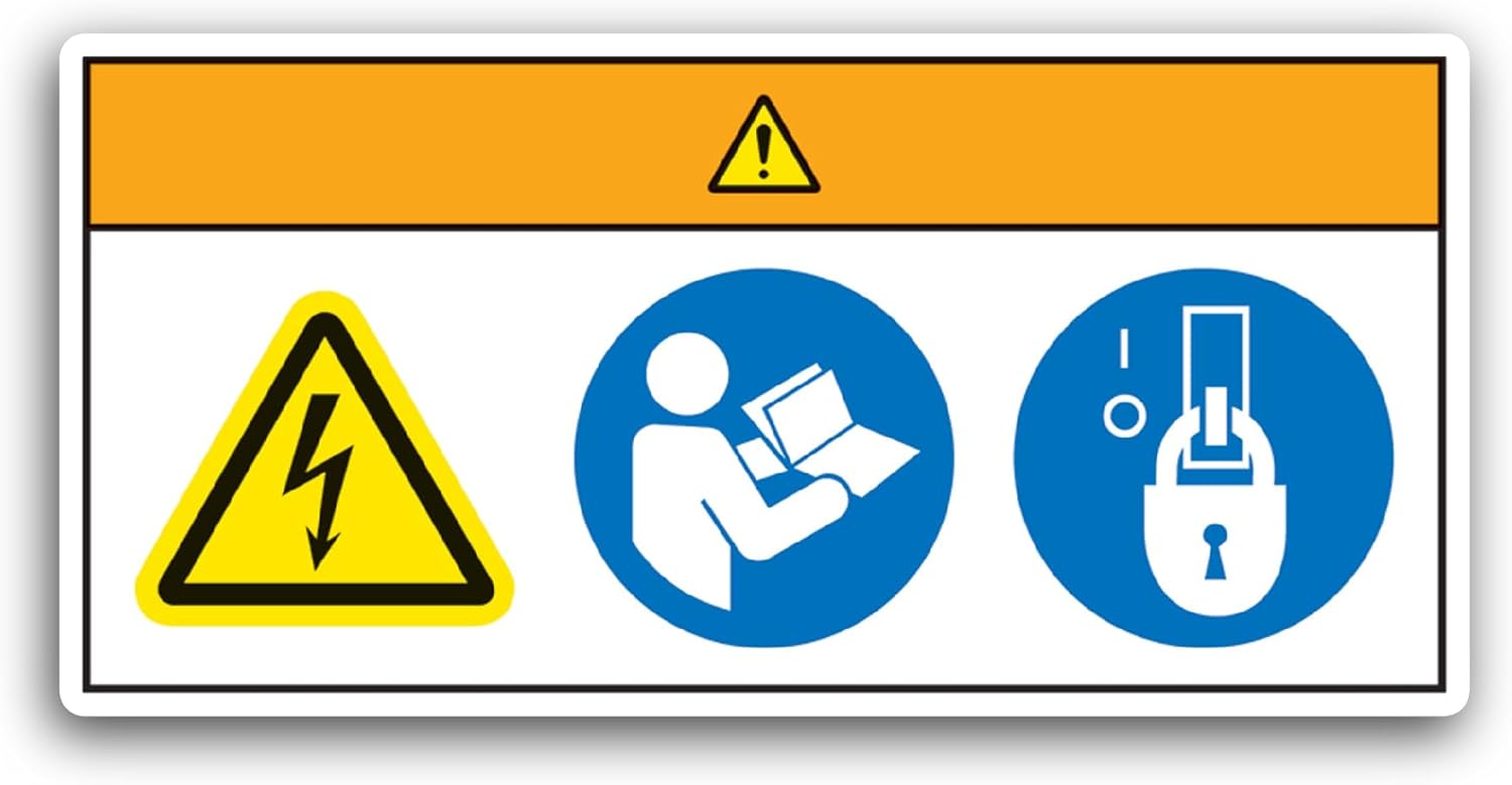2 (Pieces) 3" and 5" High Voltage and Fuse Label Sticker, Waterproof Vinyl Decals for Many Purpose Like Cars, Trucks, Laptops, Phones, Windows and More (Copy)