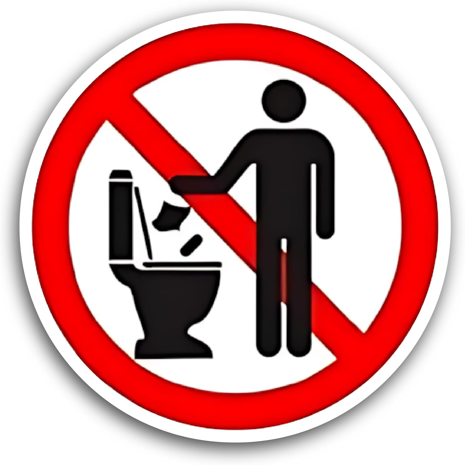 2 (Pieces) 3" and 5" Do Not Litter Toilet Sticker, Waterproof Vinyl Decals for Many Purpose Like Cars, Trucks, Laptops, Phones, Windows and More
