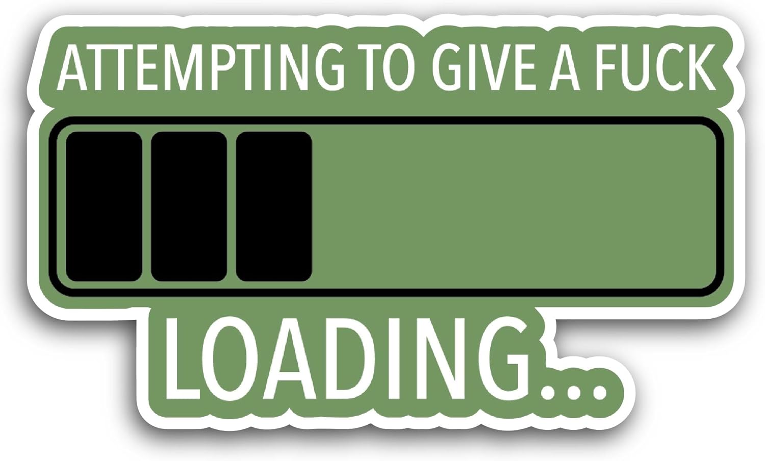 2 (Pieces) 3" and 5" Attempting to Give Sticker, Waterproof Vinyl Decals for Many Purpose Like Cars, Trucks, Laptops, Phones, Windows and More