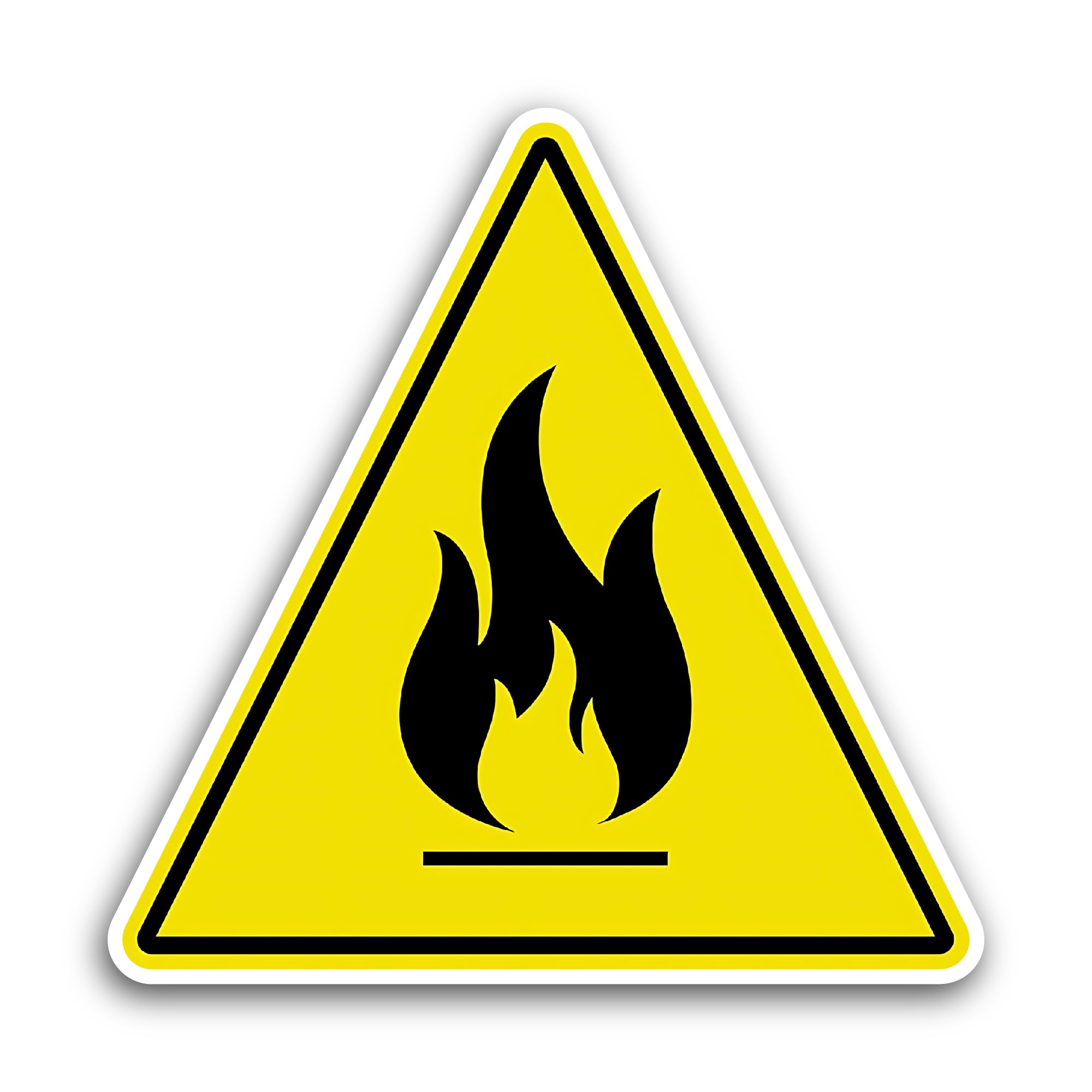 2 (Pieces) 3" and 5" Fire warning sign Sticker, Waterproof Vinyl Decals for Many Purpose Like Cars, 