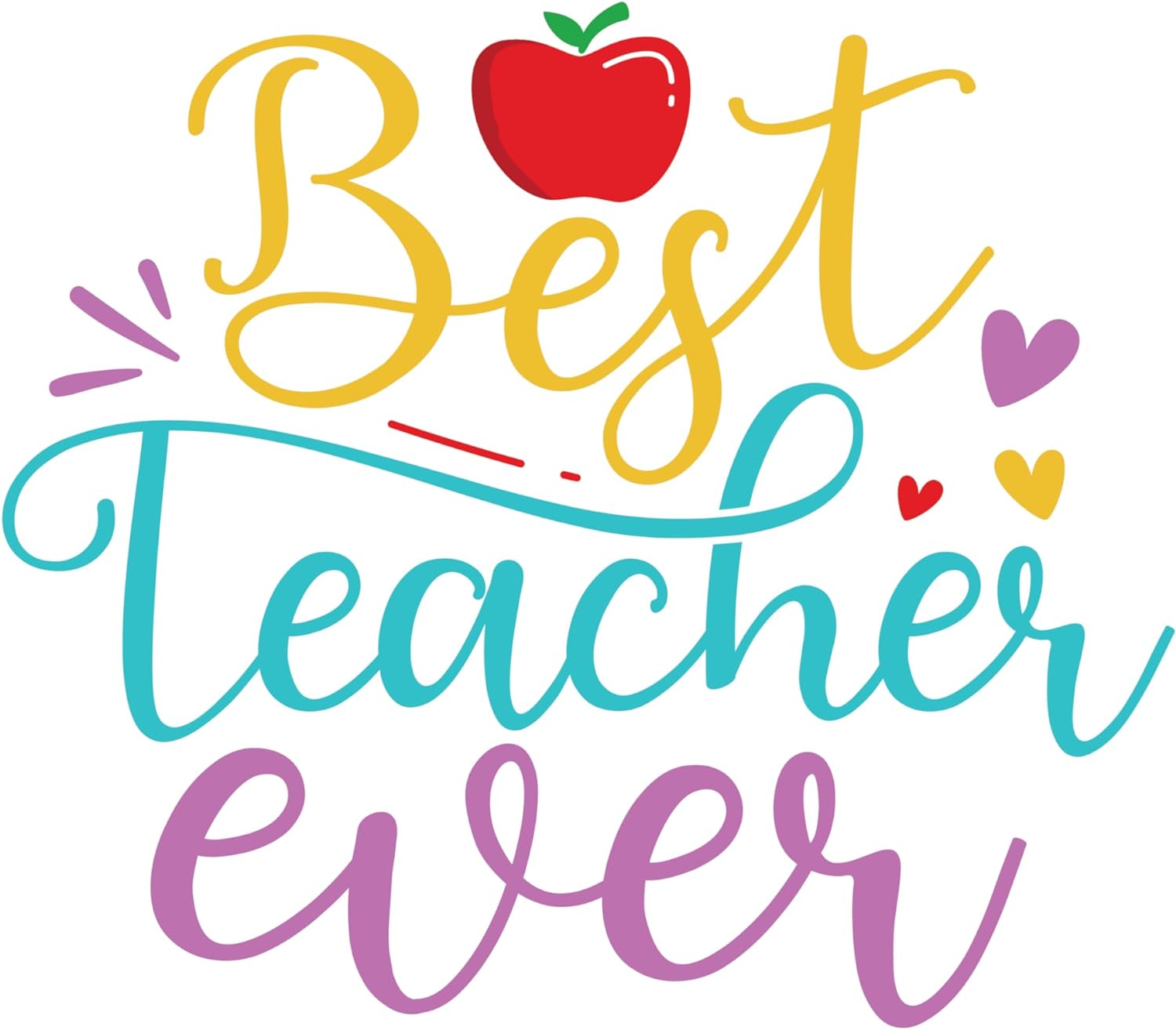 Inspirational Quote "Best Teacher Ever, Cool Sticker" Motivational Sticker Vinyl Decal Motivation Stickers- 5" Vinyl Sticker Waterproof