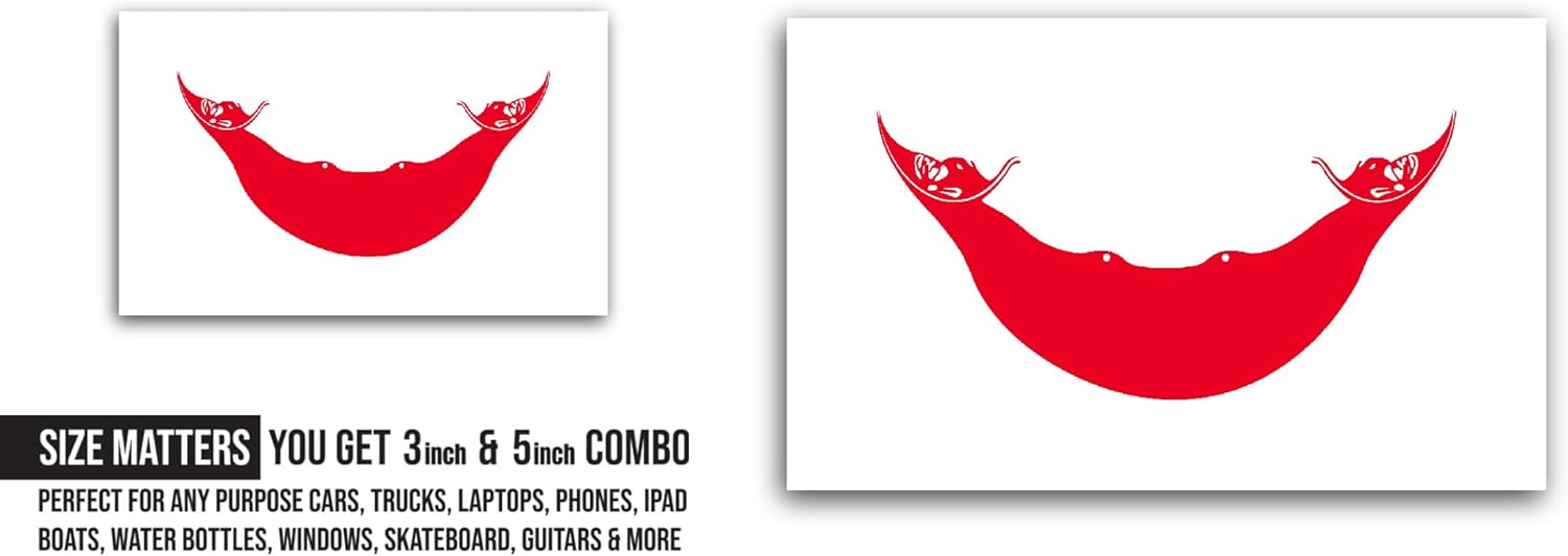 2 (Pieces) 3" and 5" Esater Island - Rapa NUI Flag Sticker, Waterproof Vinyl Decals for Many Purpose Like Cars, Trucks, Laptops, Phones, Windows and More