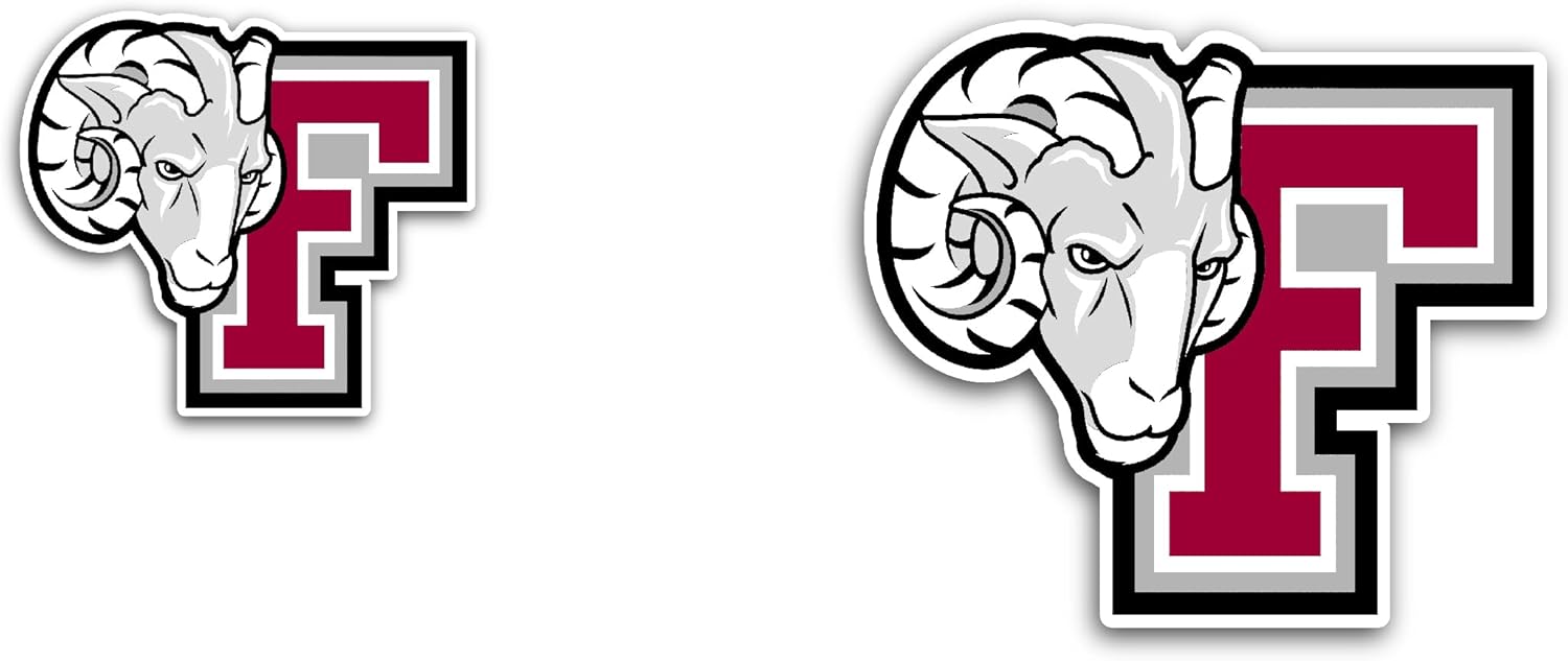 2 (Pieces) 3" and 5" F0rdham Rams Sticker, Waterproof Vinyl Decals for Many Purpose Like Cars, Trucks, Laptops, Phones, Windows and More