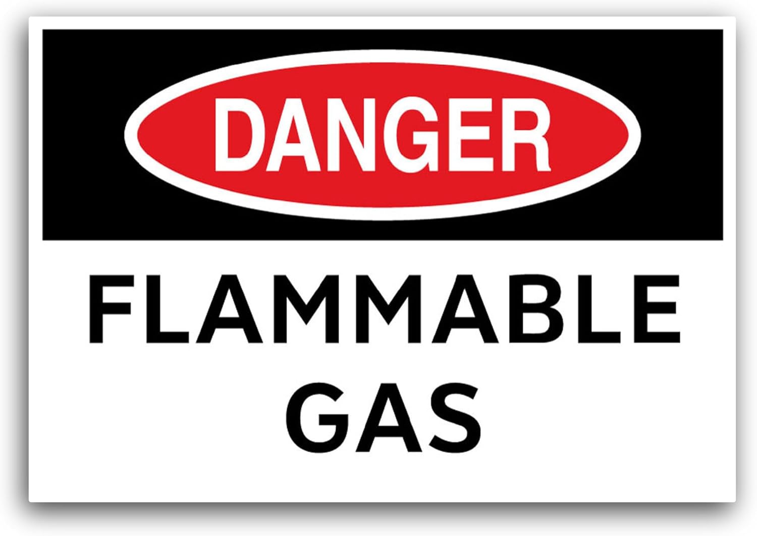 2 (Pieces) 3" and 5" Flammable Gas Sticker, Waterproof Vinyl Decals for Many Purpose Like Cars, Trucks, Laptops, Phones, Windows and More