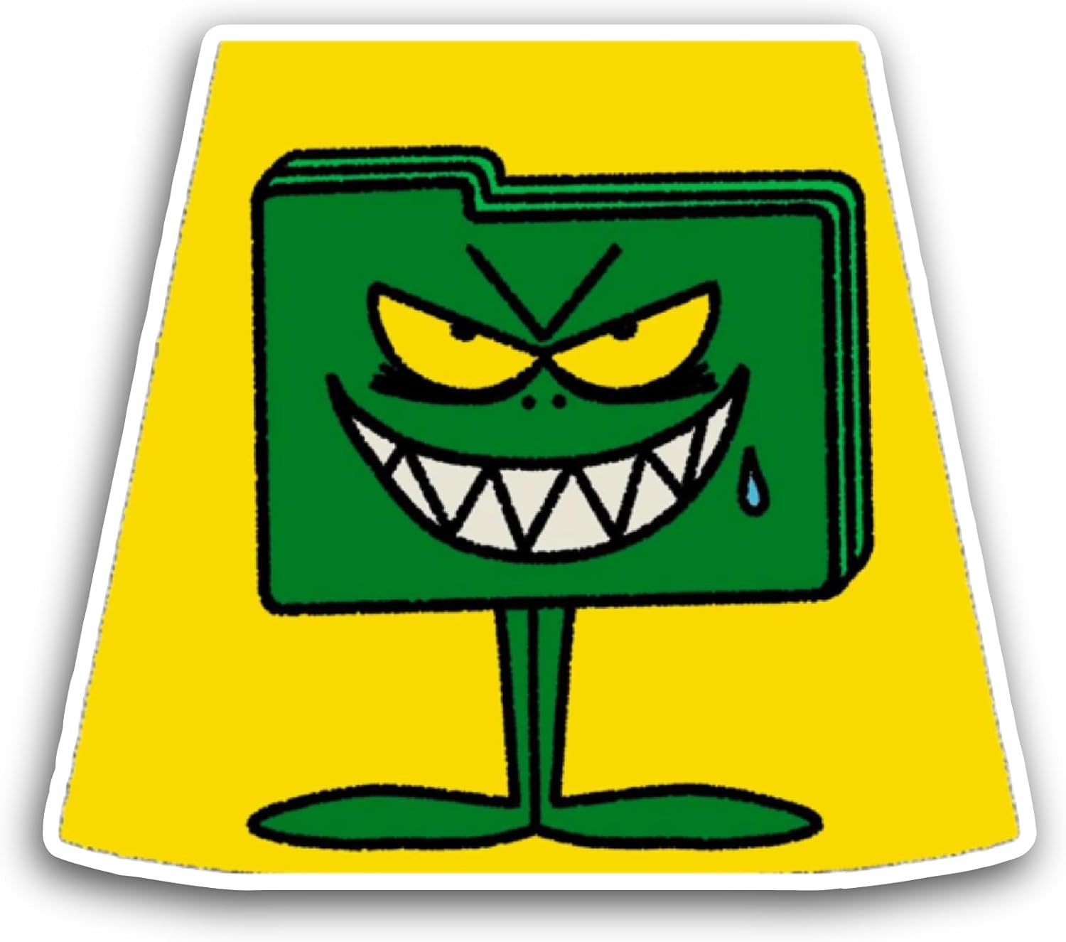 2 (Pieces) 3" and 5" Book Cartoon Sticker, Waterproof Vinyl Decals for Many Purpose Like Cars, Trucks, Laptops, Phones, Windows and More