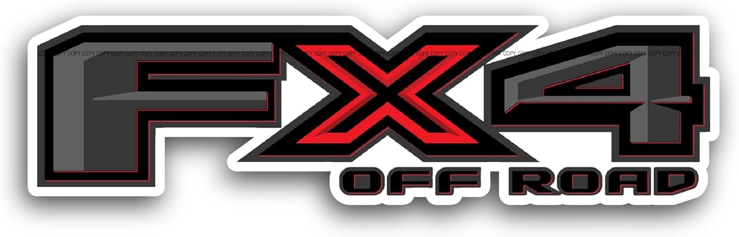 2 (Pieces) 3" and 5" FX4 Off Road Sticker, Waterproof Vinyl Decals for Many Purpose Like Cars, Trucks, Laptops, Phones, Windows and More