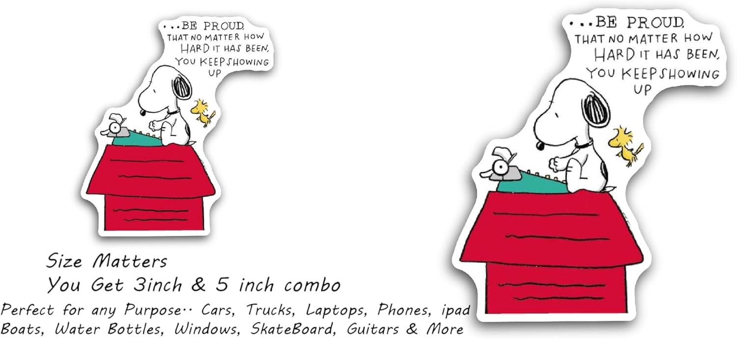2 (Pieces) 3" and 5" Be Proud That No Matter How Sticker, Waterproof Vinyl Decals for Many Purpose Like Cars, Trucks, Laptops, Phones, Windows and More