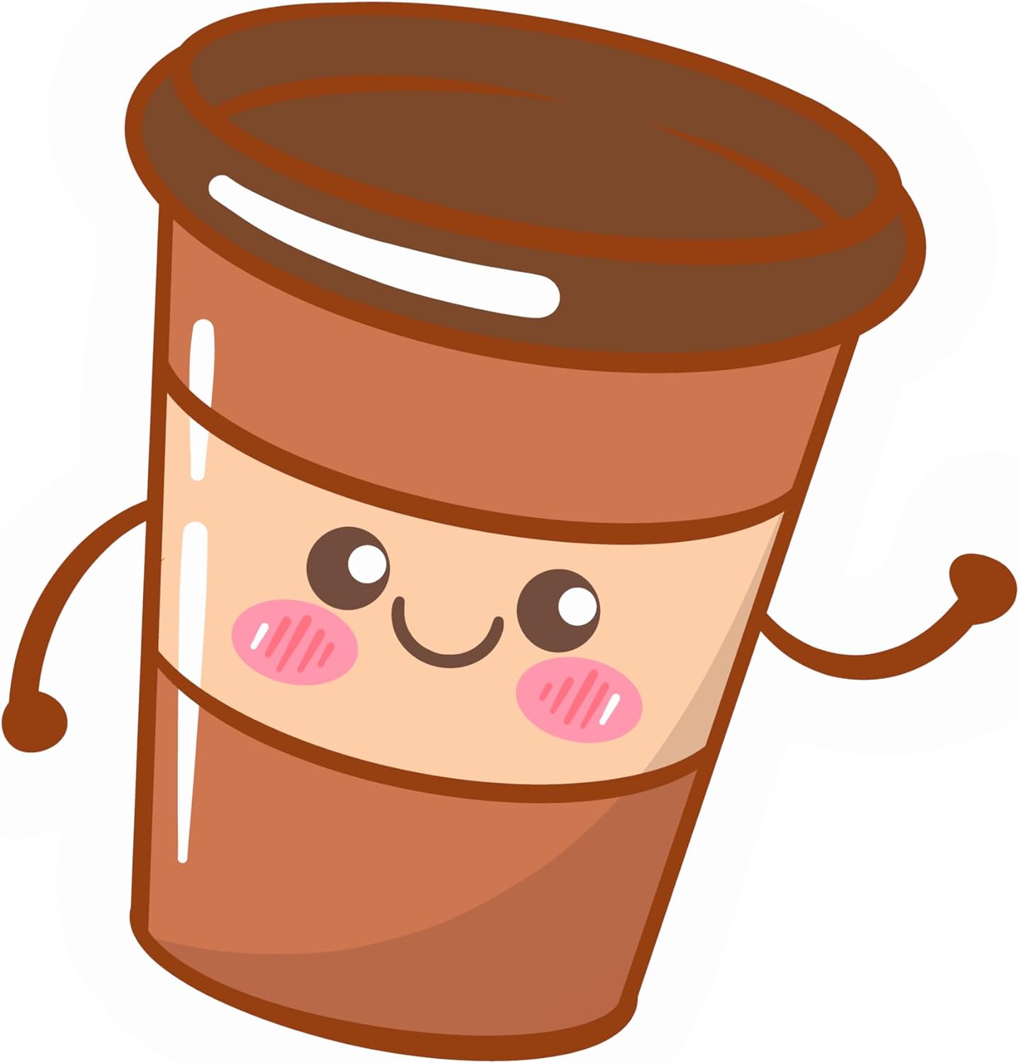 Inspirational Quote Coffee Cup Motivational Cute Sticker Vinyl Decal Motivation Stickers- 5" Vinyl Sticker Waterproof