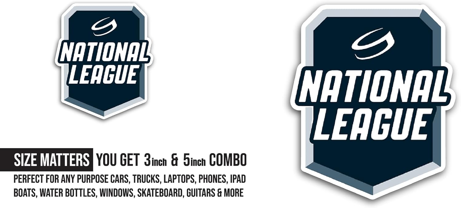2 (Pieces) 3" and 5" Nati0nal League Sticker, Waterproof Vinyl Decals for Many Purpose Like Cars, Trucks, Laptops, Phones, Windows and More (Copy)