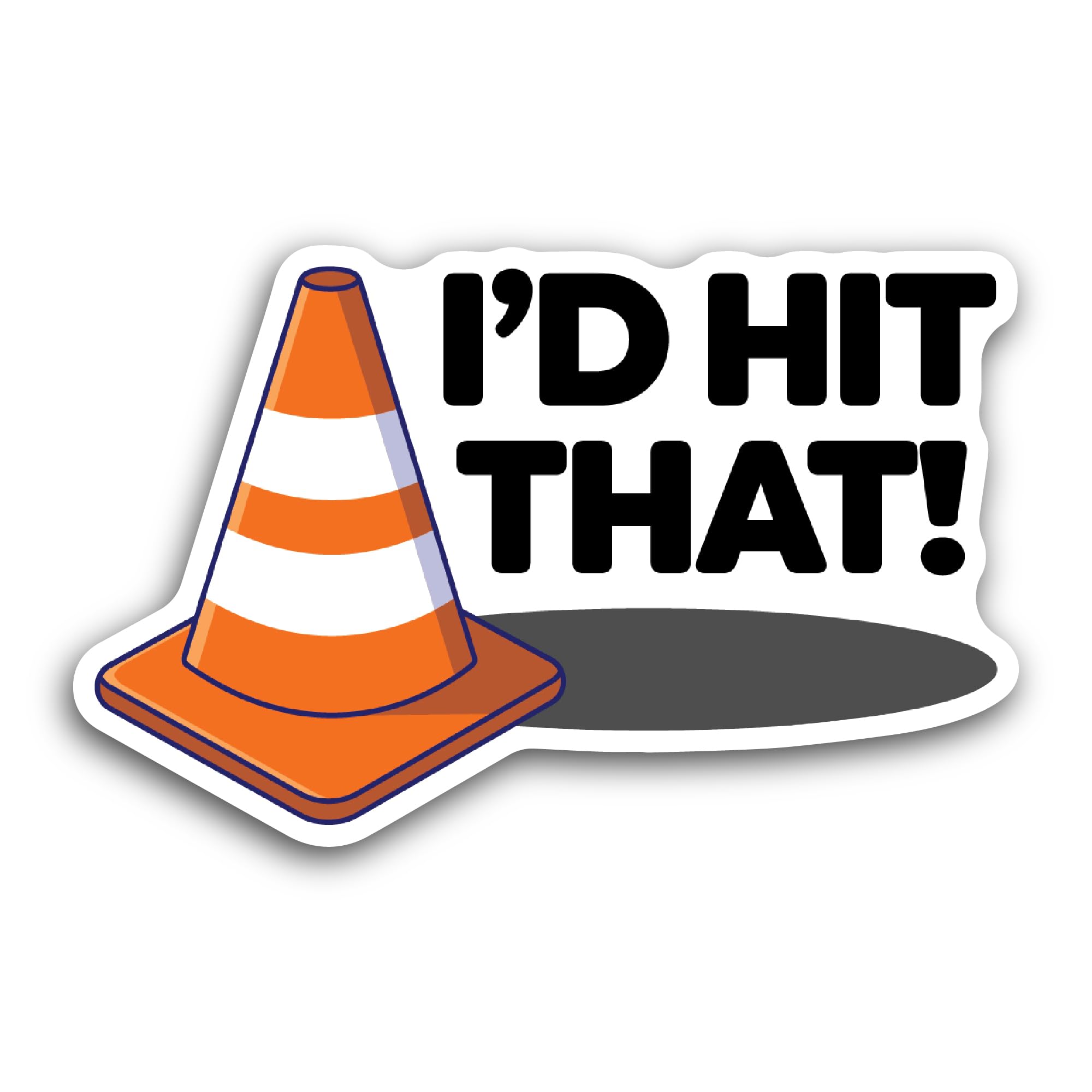 2 (Pieces) 3" and 5" I'd Hit That Sticker, Waterproof Vinyl Decals for Many Purpose Like Cars, Truck
