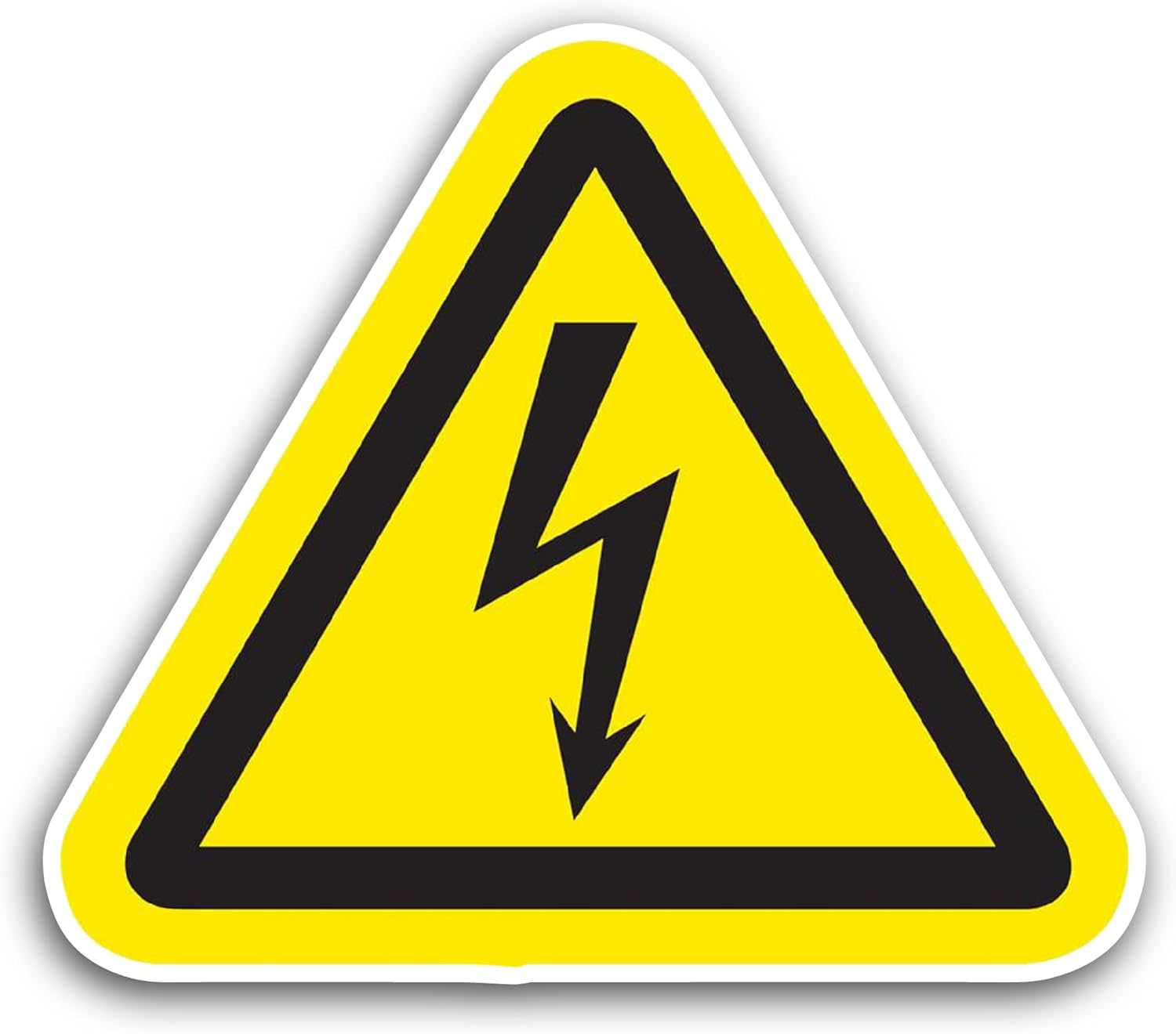 2 (Pieces) 3" and 5" Dangerous Current Sign Sticker, Waterproof Vinyl Decals for Many Purpose Like Cars, Trucks, Laptops, Phones, Windows and More