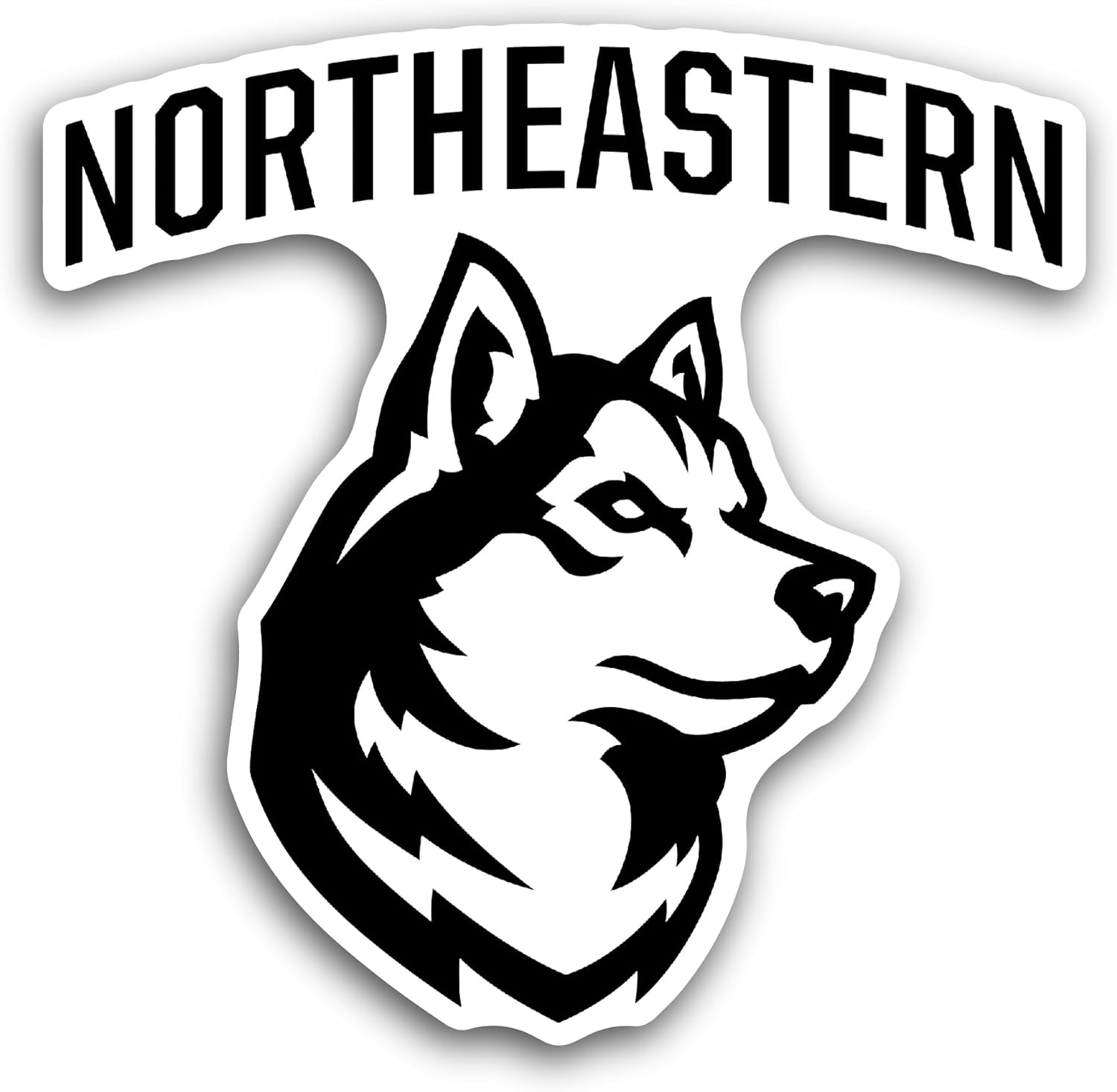 2 (Pieces) 3" and 5" N0rtheastern Sticker, Waterproof Vinyl Decals for Many Purpose Like Cars, Trucks, Laptops, Phones, Windows and More