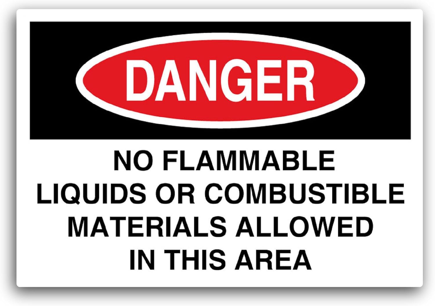 2 (Pieces) 3" and 5" No Flammable Liquids Sticker, Waterproof Vinyl Decals for Many Purpose Like Cars, Trucks, Laptops, Phones, Windows and More