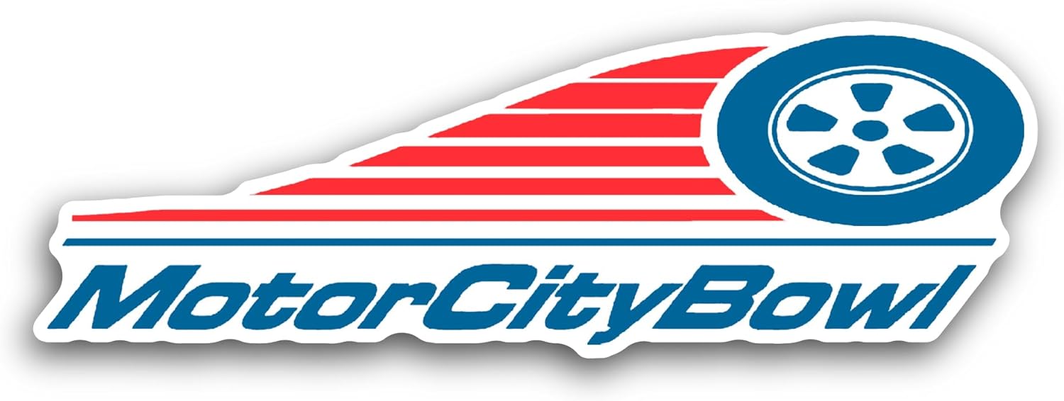 2 (Pieces) 3" and 5" M0tor City Bowl Logo Sticker, Waterproof Vinyl Decals for Many Purpose Like Cars, Trucks, Laptops, Phones, Windows and More