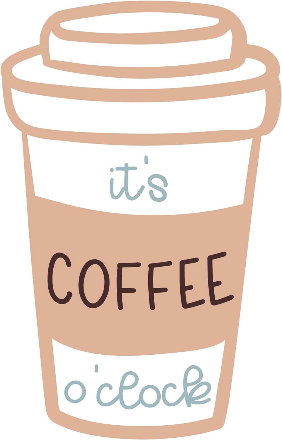 Inspirational Quote "Its Coffee O`Clock" Motivational Sticker Vinyl Decal Motivation Stickers- 5" Vinyl Sticker Waterproof