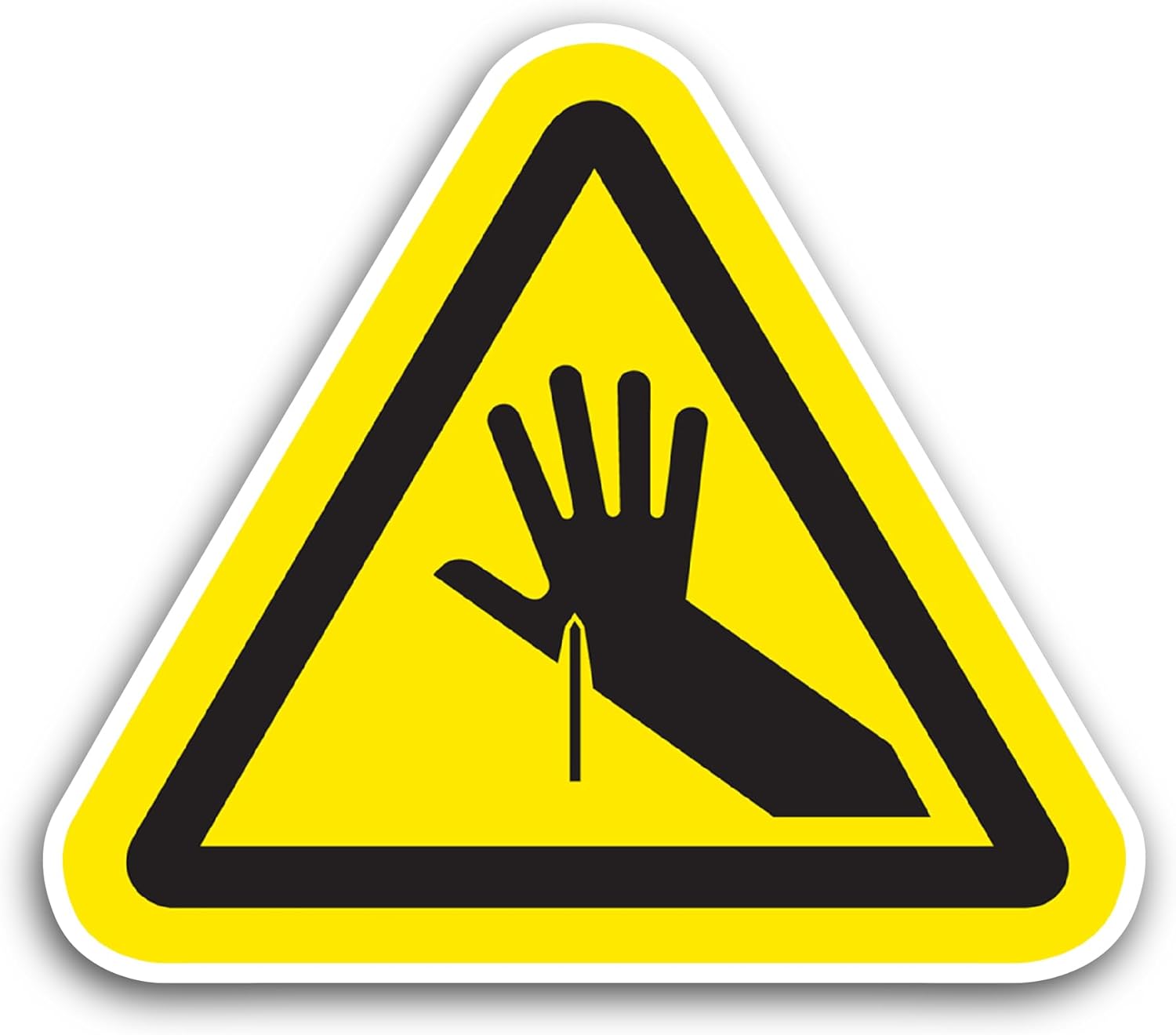 2 (Pieces) 3" and 5" Sharp Point Sign Sticker, Waterproof Vinyl Decals for Many Purpose Like Cars, Trucks, Laptops, Phones, Windows and More