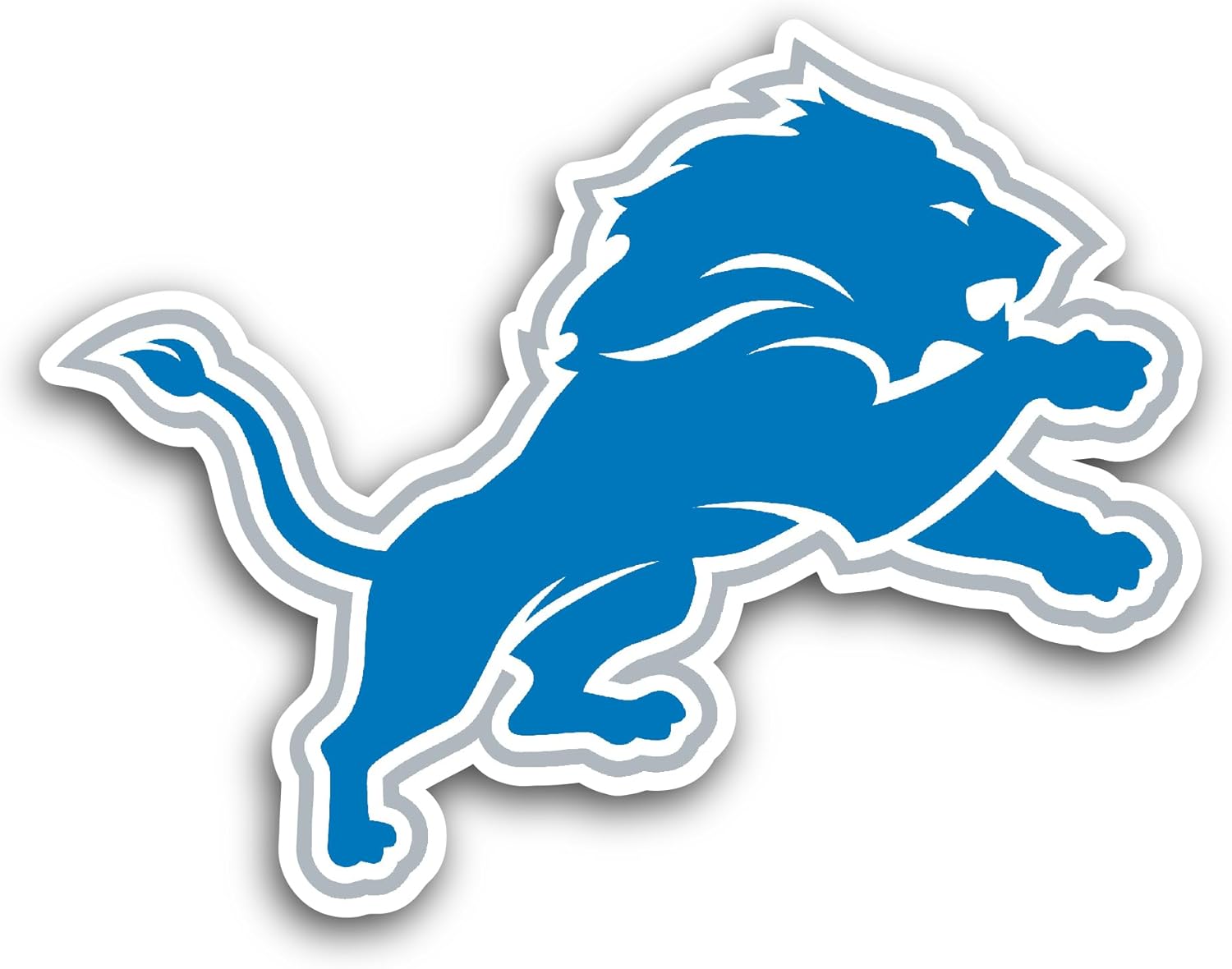 2 (Pieces) 3" and 5" Detr0it Lions Decal Sticker, Waterproof Vinyl Decals for Many Purpose Like Cars, Trucks, Laptops, Phones, Windows and More