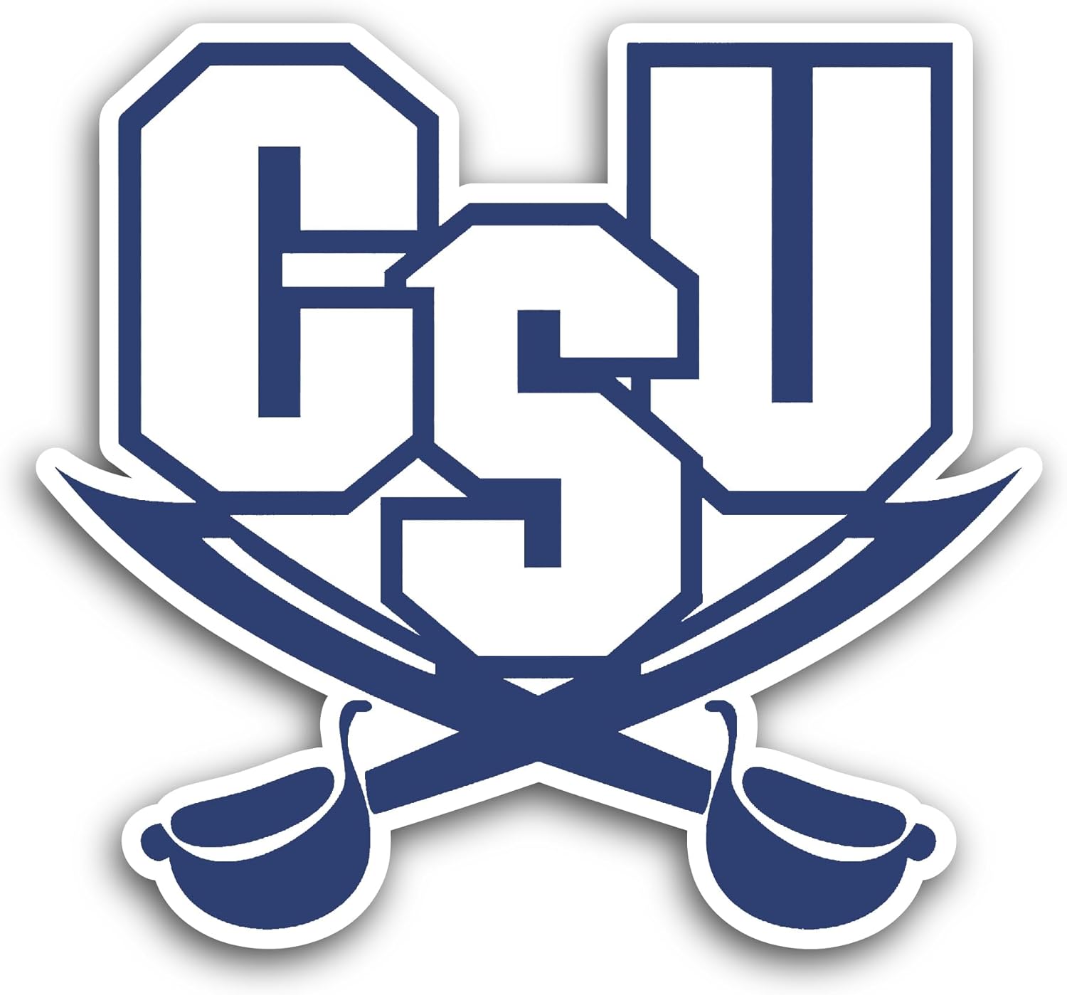 2 (Pieces) 3" and 5" Charlest0n S0uthern University Sticker, Waterproof Vinyl Decals for Many Purpose Like Cars, Trucks, Laptops, Phones, Windows and More