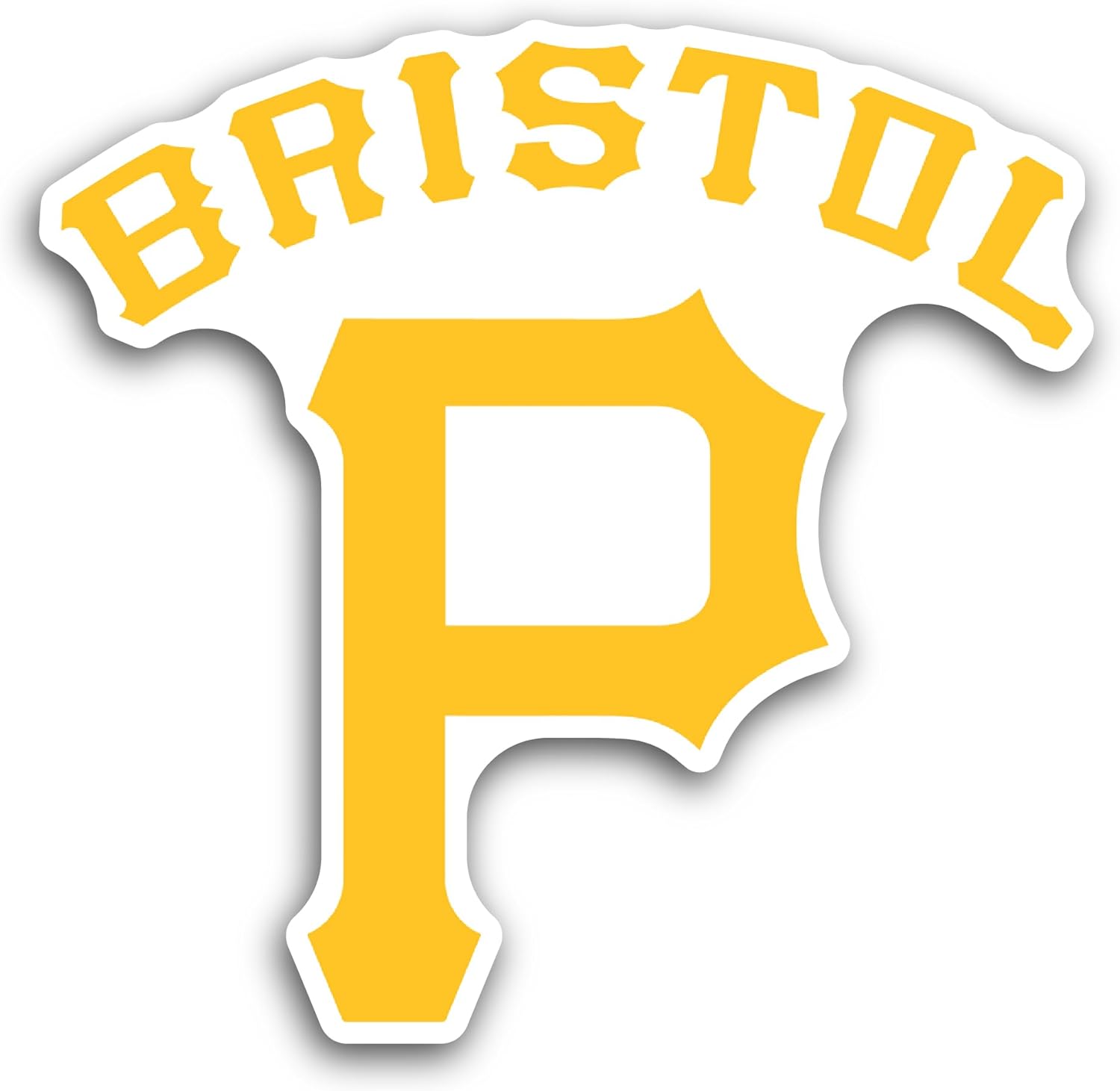 2 (Pieces) 3" and 5" Brist0l Sticker, Waterproof Vinyl Decals for Many Purpose Like Cars, Trucks, Laptops, Phones, Windows and More