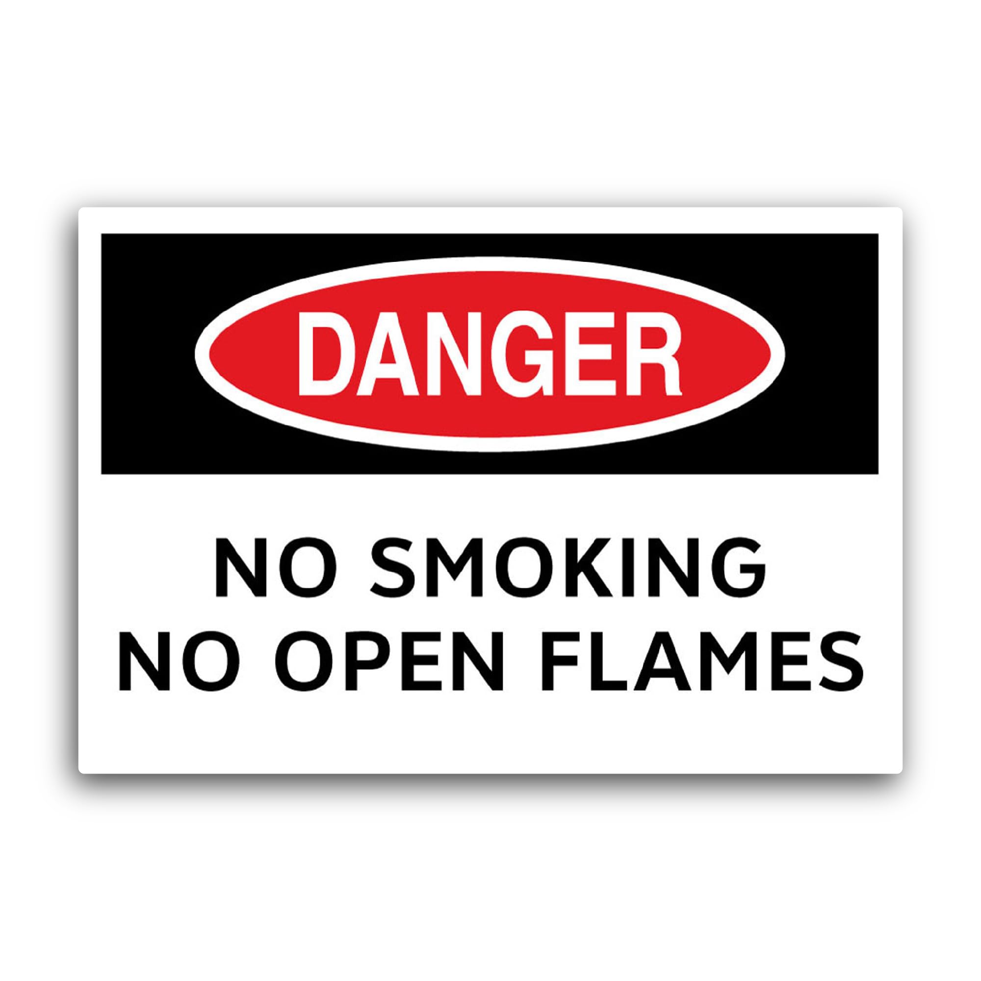 2 (Pieces) 3" and 5" Danger No Smoking No Open Flames Sticker, Waterproof Vinyl Decals for Many Purp