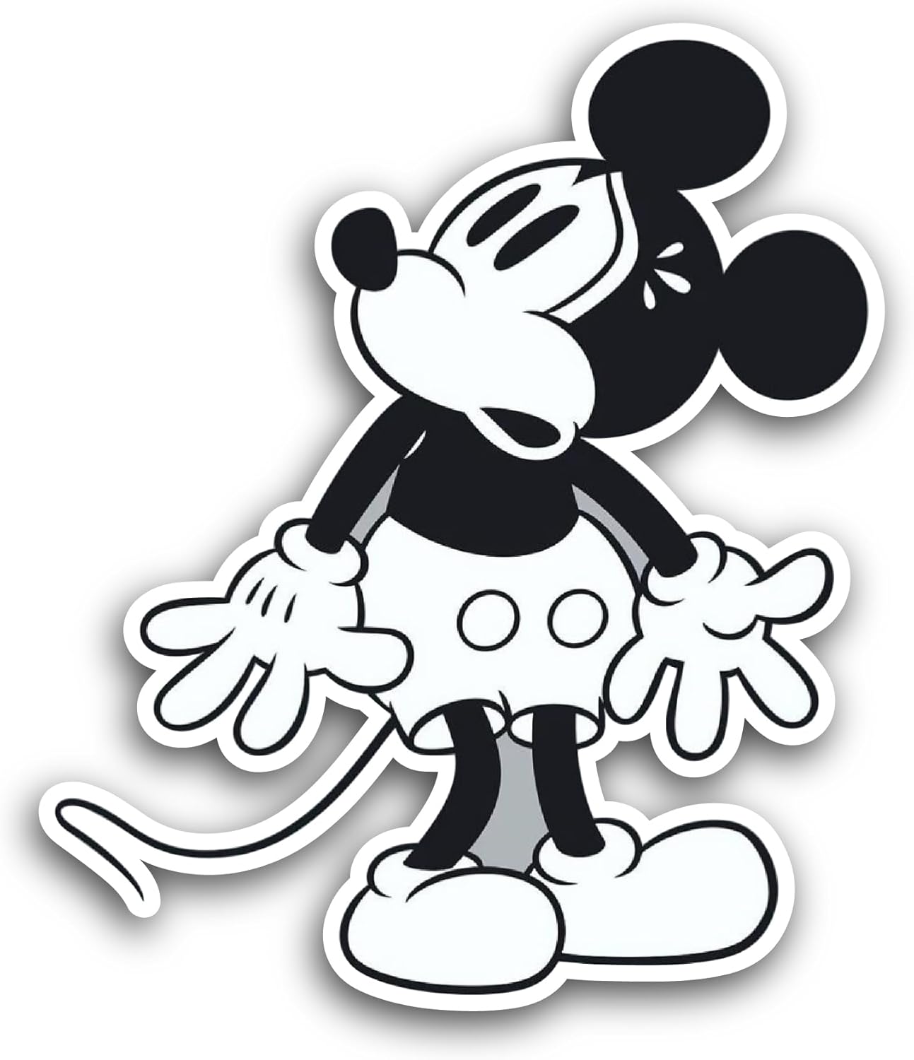 2 (Pieces) 3" and 5" Mickey M0use Sticker, Waterproof Vinyl Decals for Many Purpose Like Cars, Trucks, Laptops, Phones, Windows and More