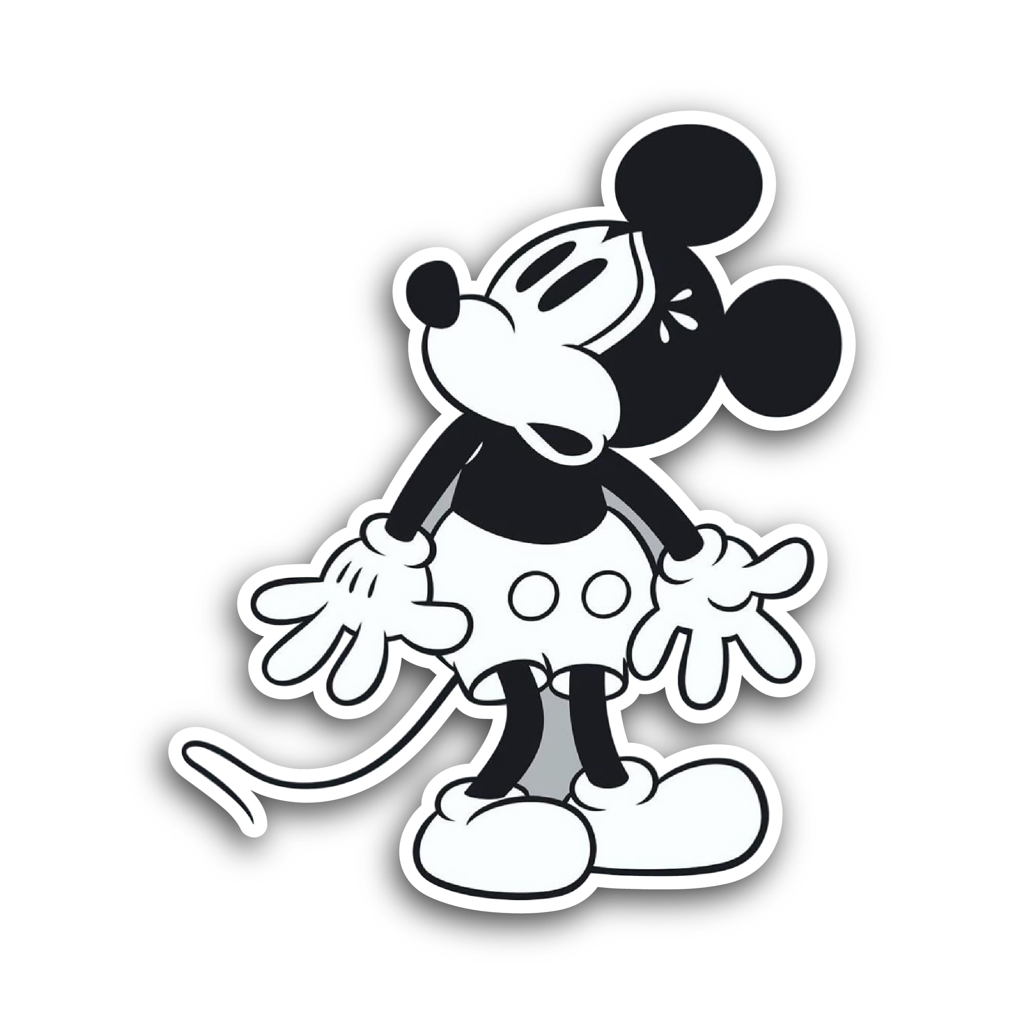 2 (Pieces) 3" and 5" Mickey M0use Sticker, Waterproof Vinyl Decals for Many Purpose Like Cars, Truck