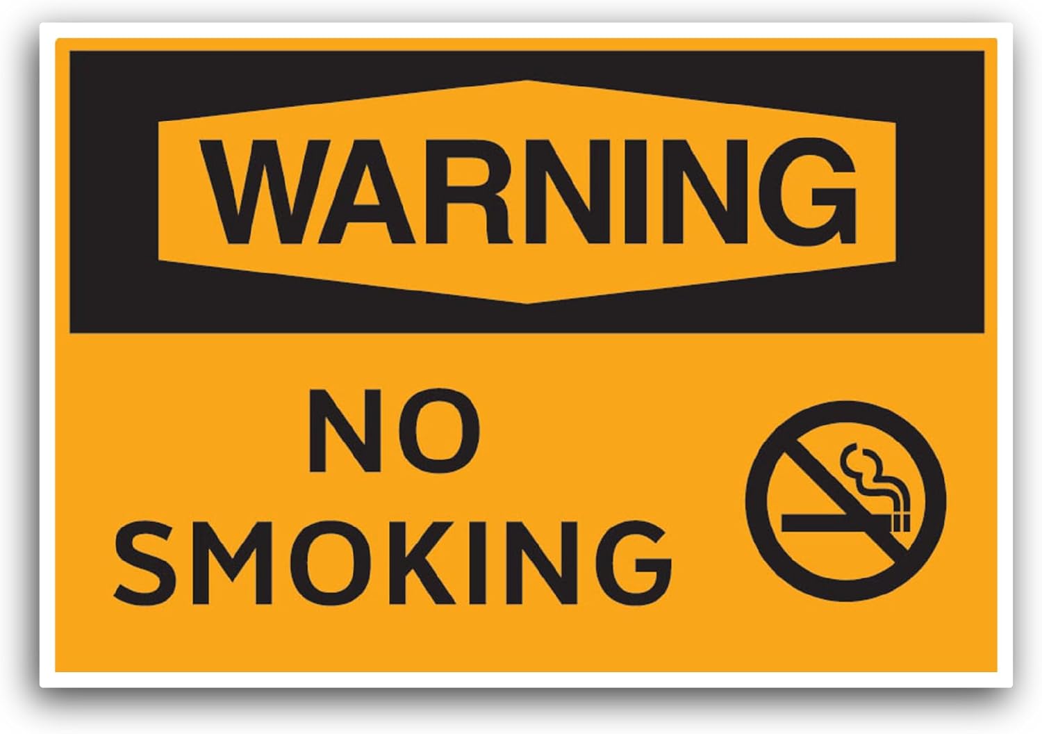 2 (Pieces) 3" and 5" Symbol No Smoking Sticker, Waterproof Vinyl Decals for Many Purpose Like Cars, Trucks, Laptops, Phones, Windows and More